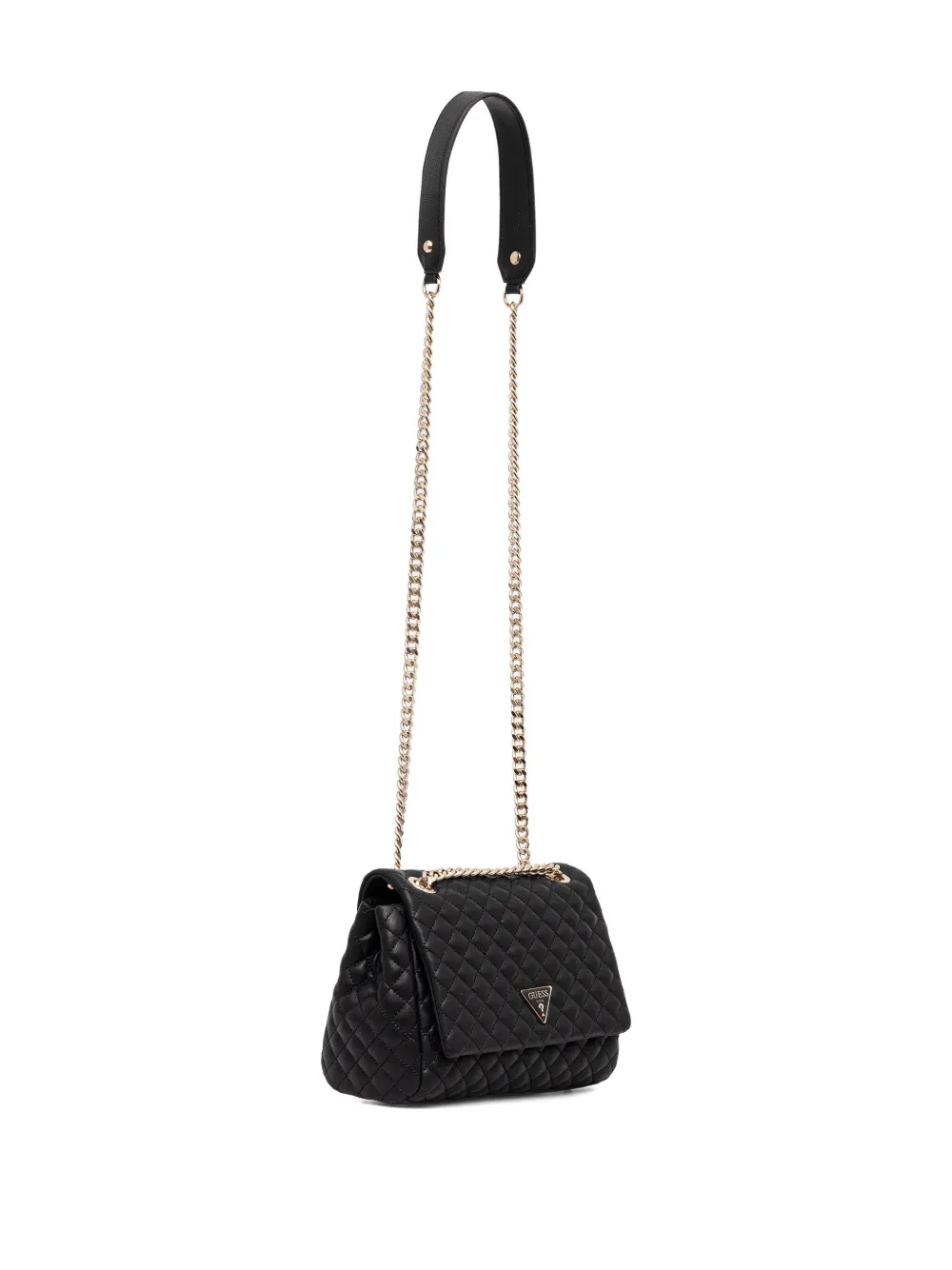 GUESS USA Everlee quilted shoulder bag - Zwart