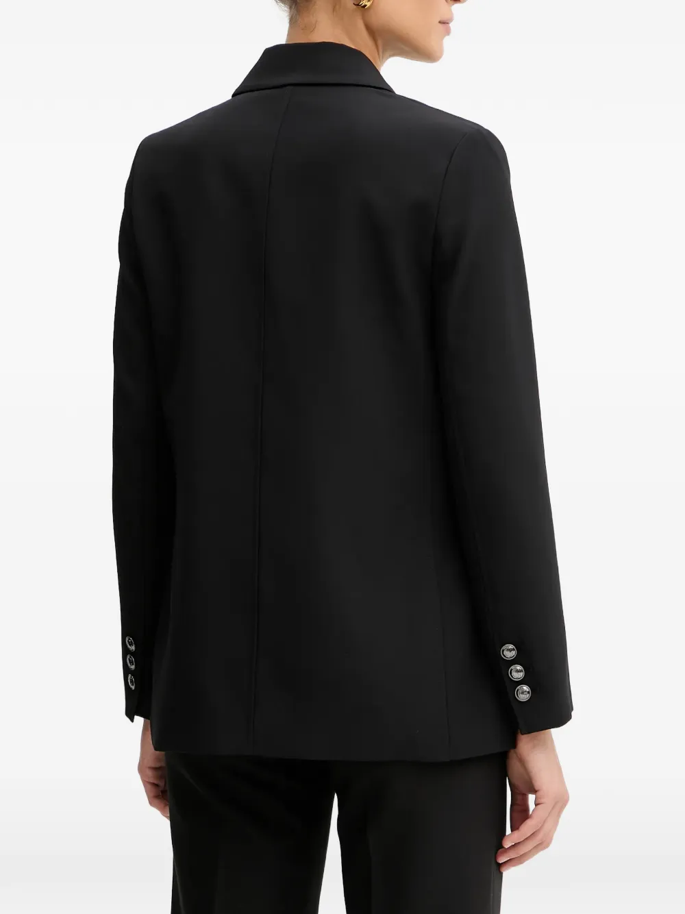 Guess Usa Double-breasted Blazer In Black