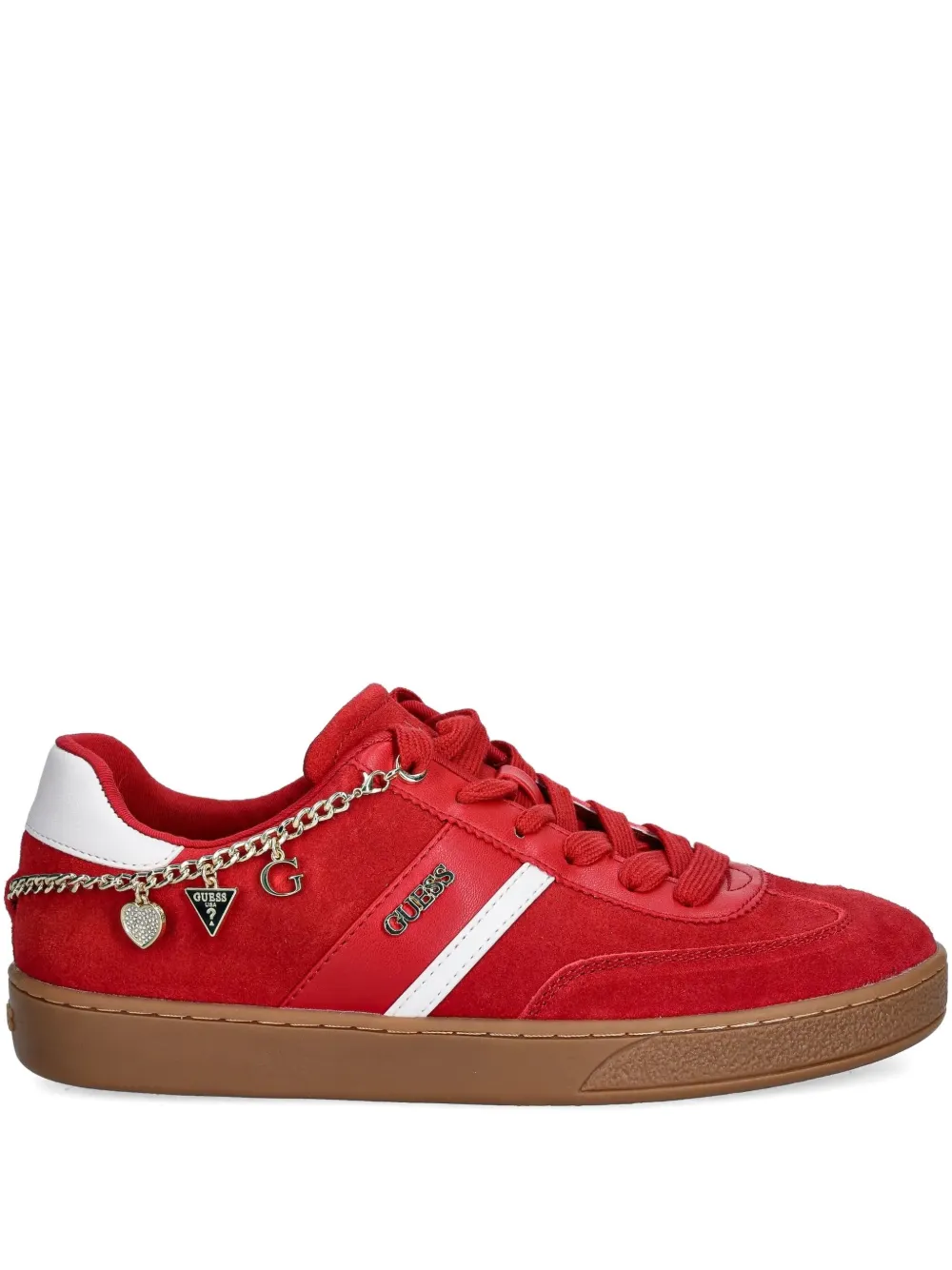 Guess Usa Naoko Chain-detail Sneakers In Red