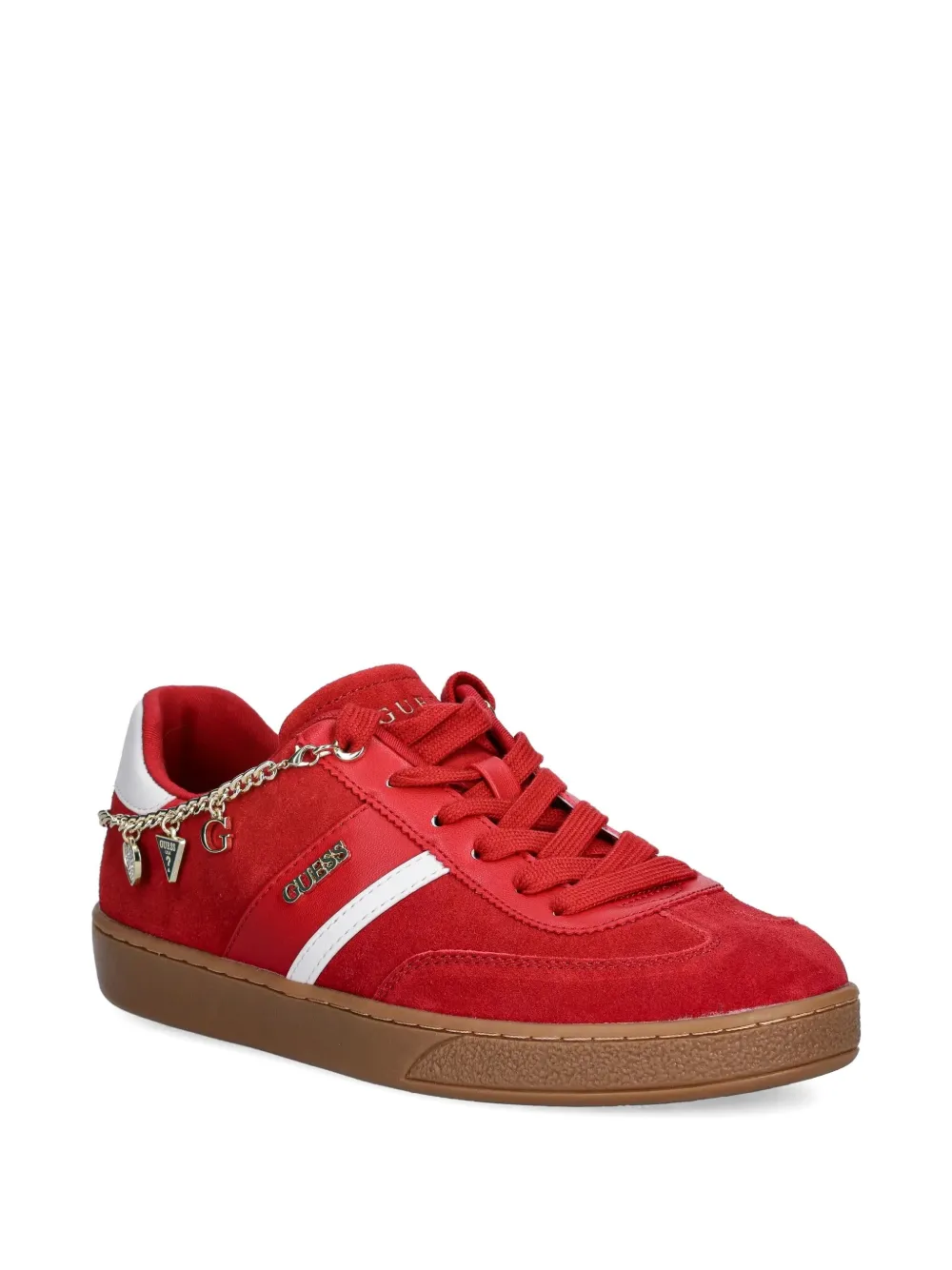 Guess Usa Naoko Chain-detail Sneakers In Red