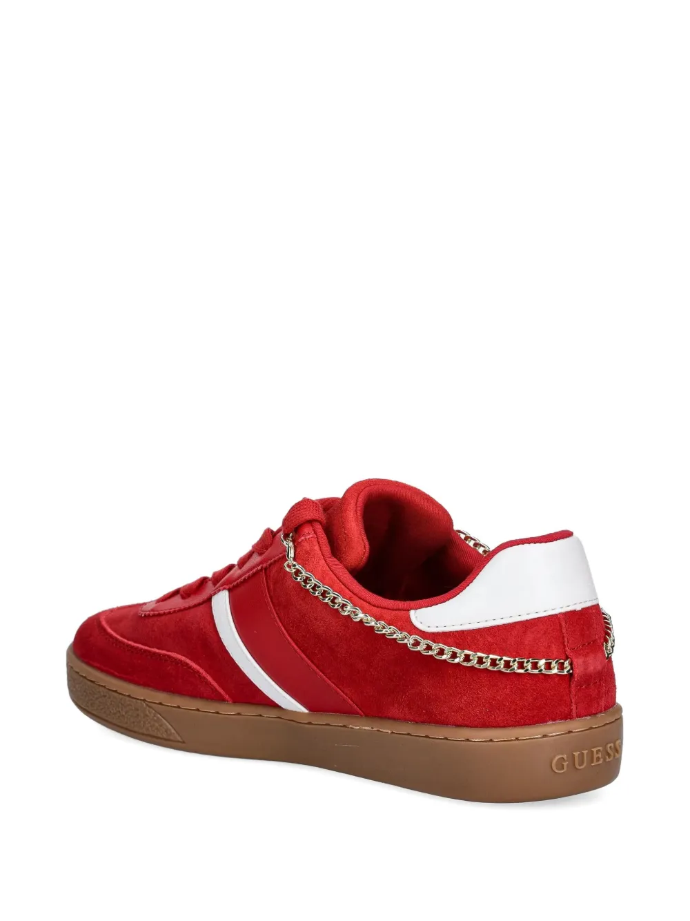 Guess Usa Naoko Chain-detail Sneakers In Red