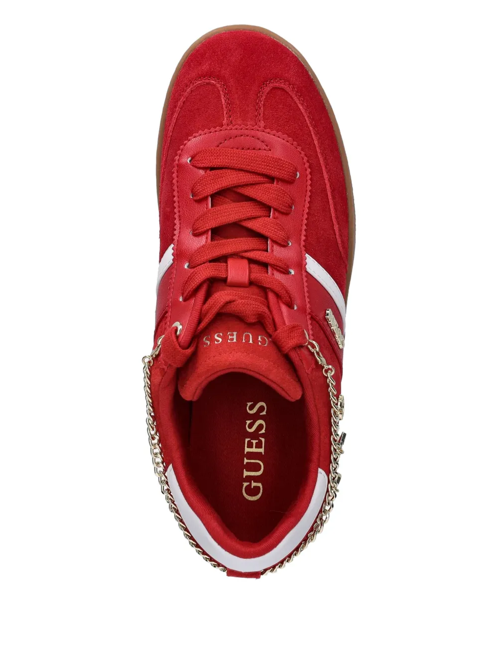 Guess Usa Naoko Chain-detail Sneakers In Red