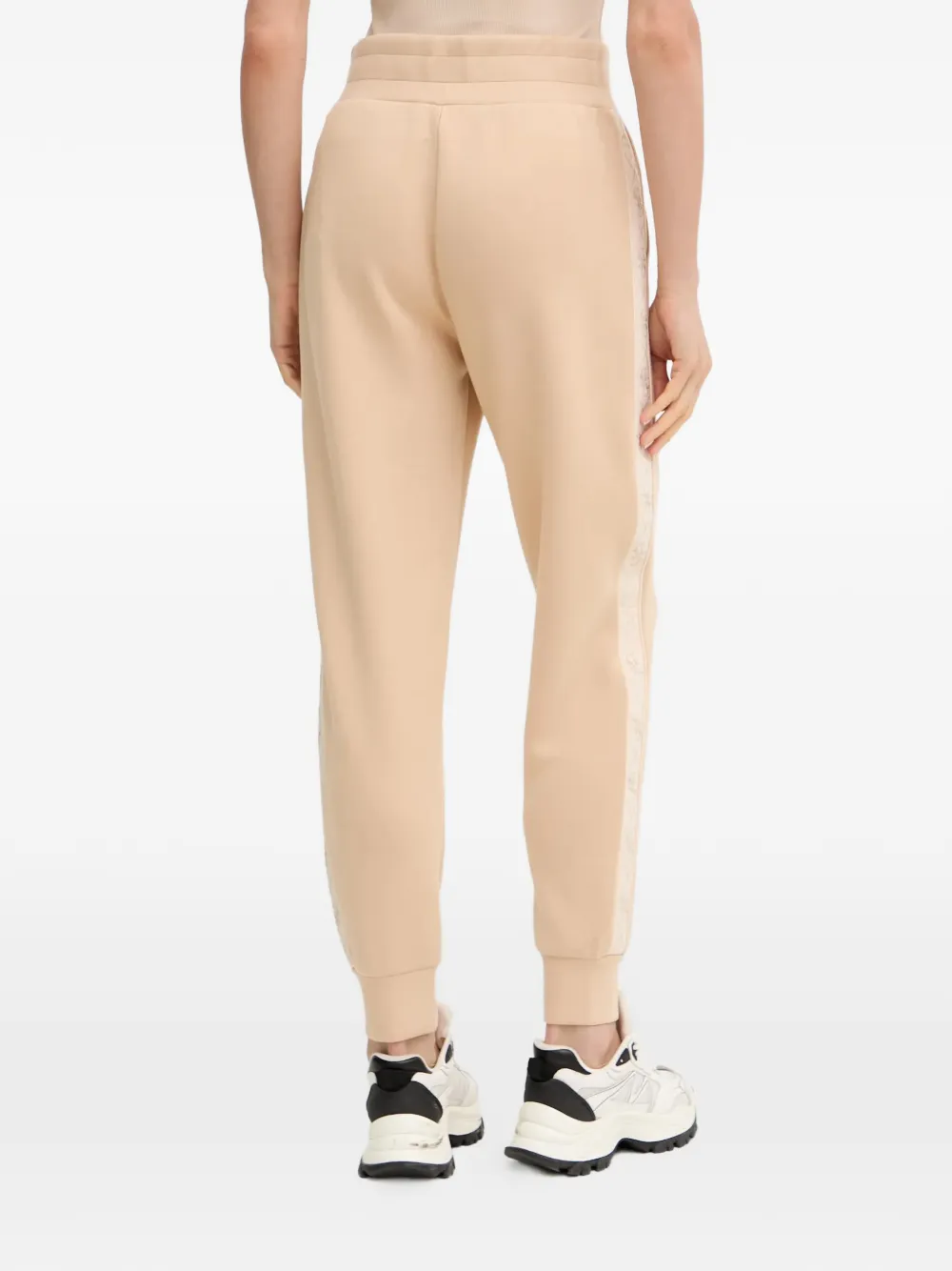 Guess Usa Logo-print Track Pants In Neutral