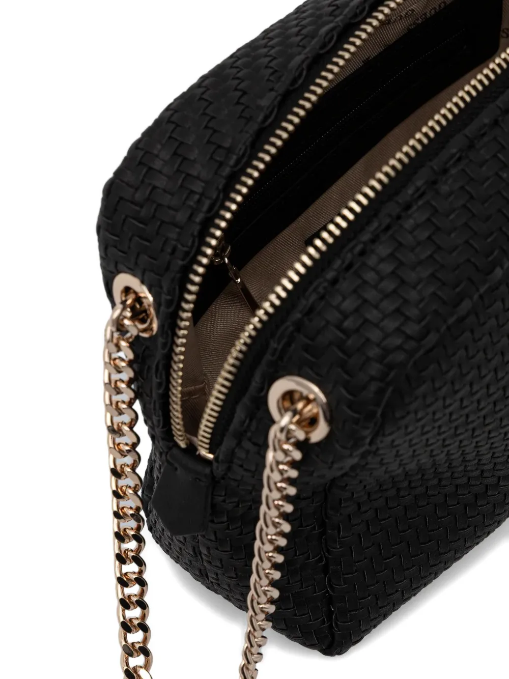 Guess Usa Mini Mirema Logo-detail Crossbody Bag In Black