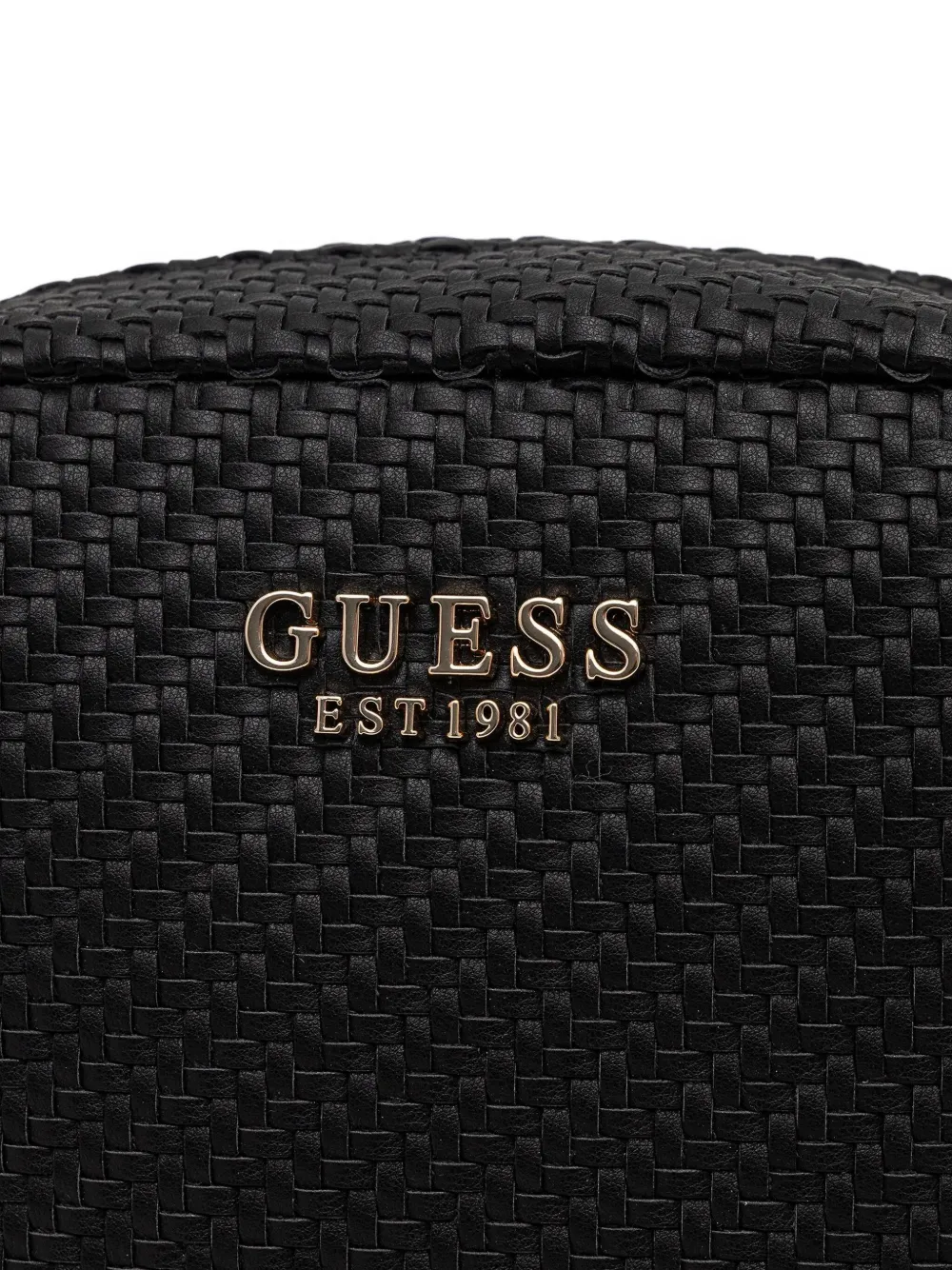 Guess Usa Mini Mirema Logo-detail Crossbody Bag In Black