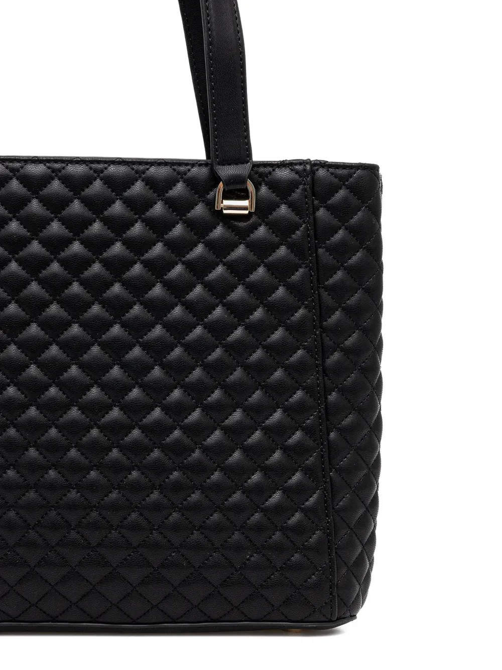 GUESS USA Everlee gewatteerde shopper met bedel Zwart