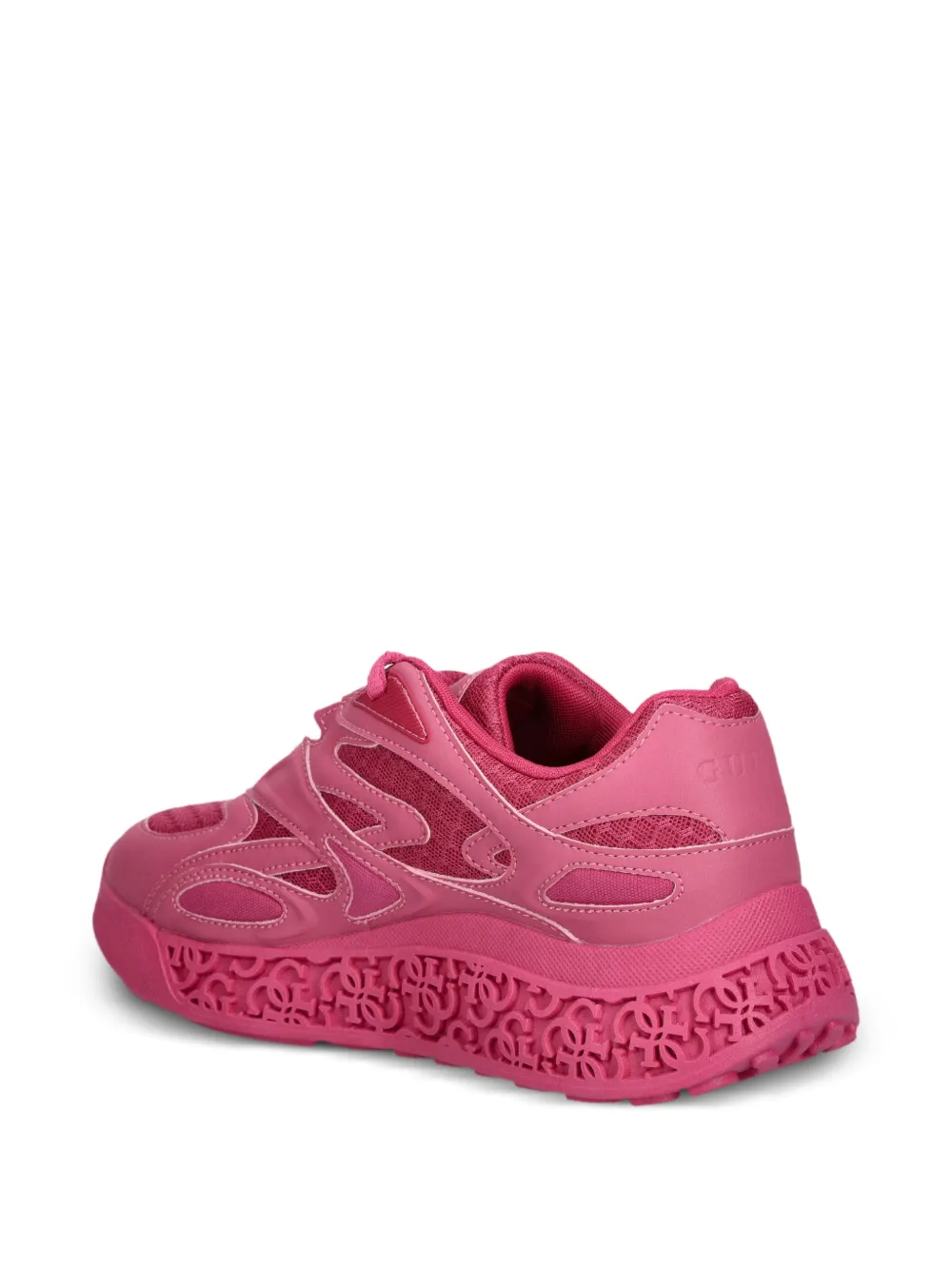 Guess Usa Mesh-panelled Sneakers In Pink