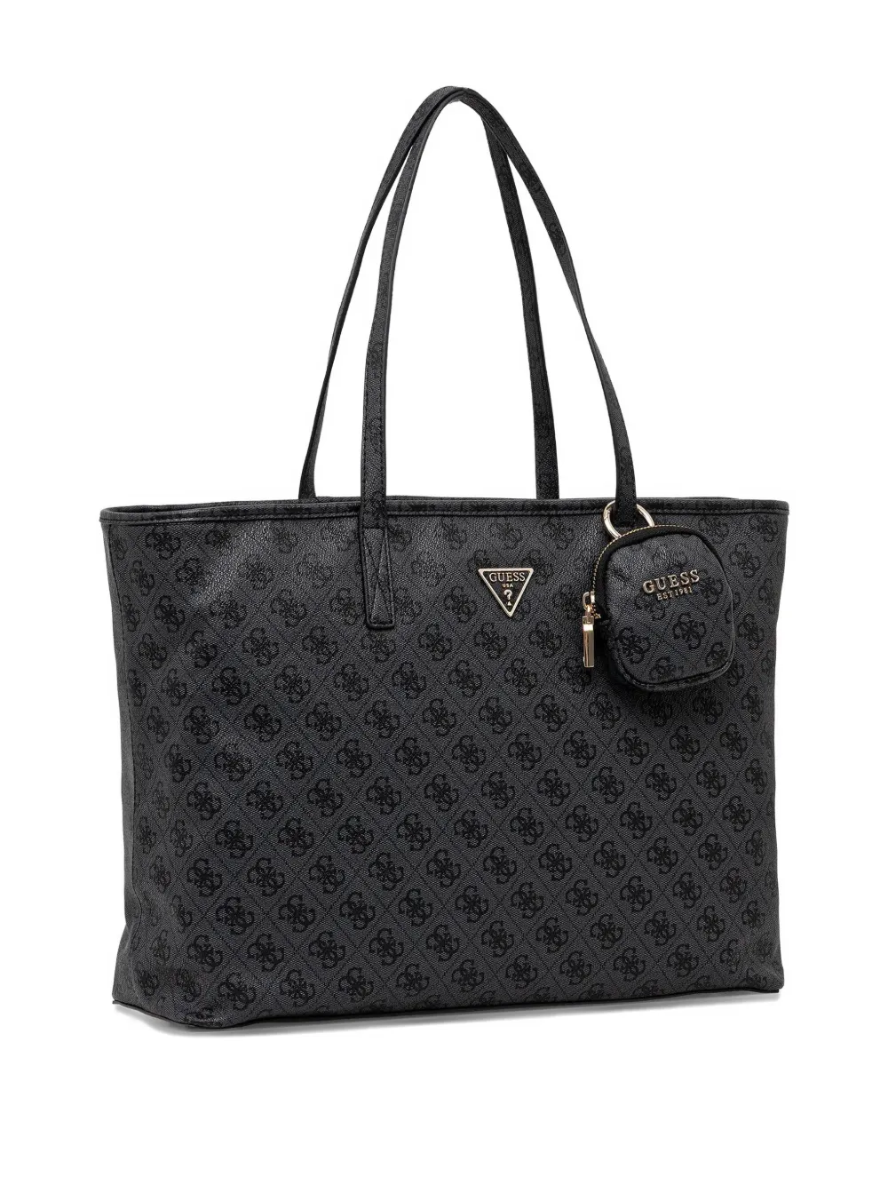 GUESS USA monogram-pattern tote bag - Zwart
