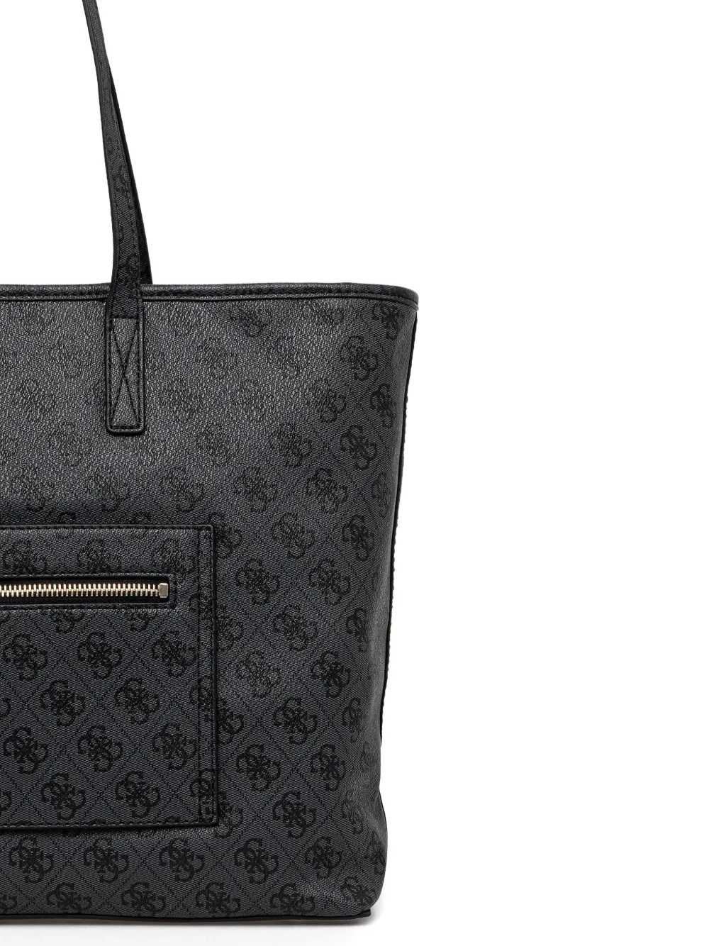 Guess Usa Monogram-pattern Tote Bag In Black