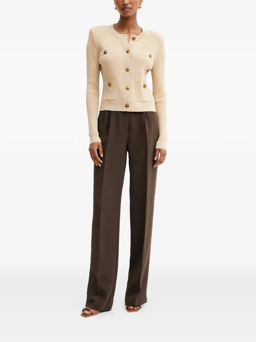 Guess Usa Button-fastening Cardigan In Neutral