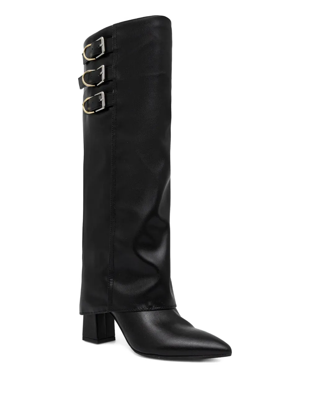 Guess Usa 85mm Garica Side-buckles Boots In Black