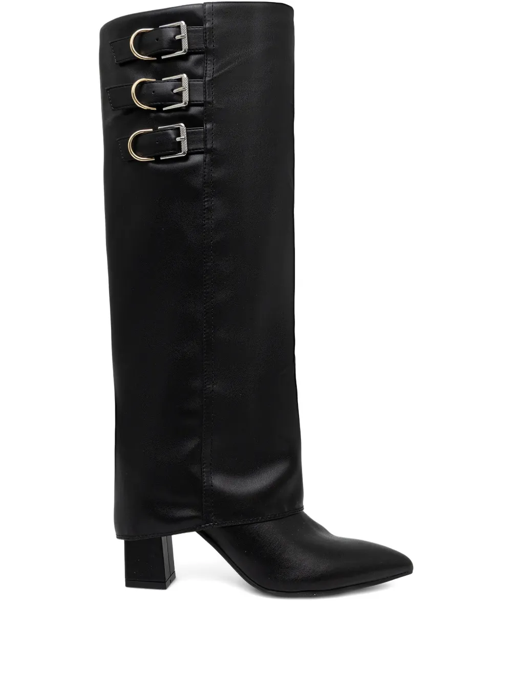 Guess Usa 85mm Garica Side-buckles Boots In Black