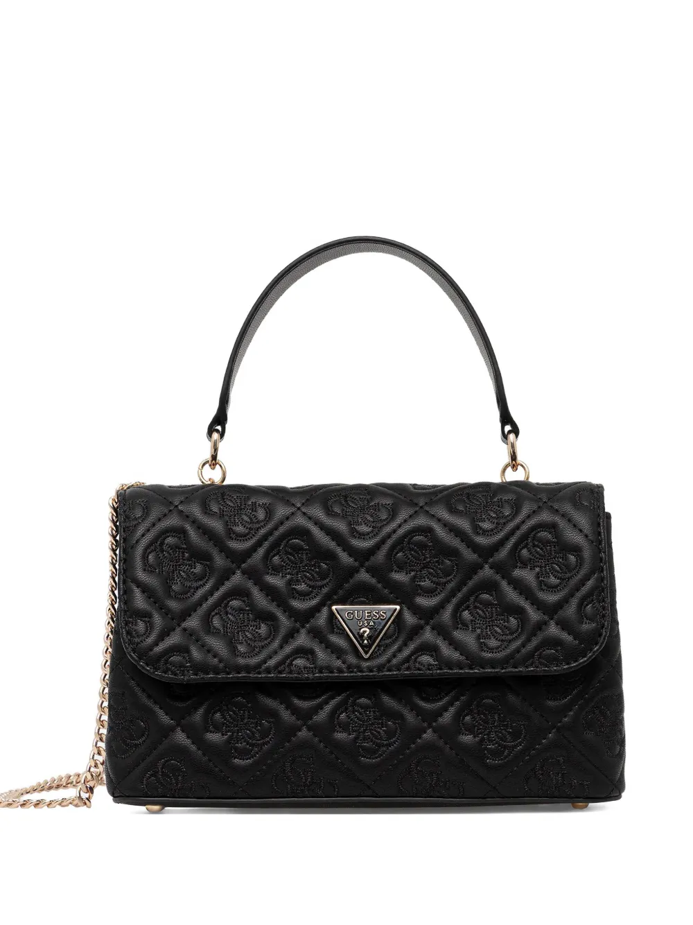 GUESS USA Borsa a spalla trapuntata - Nero
