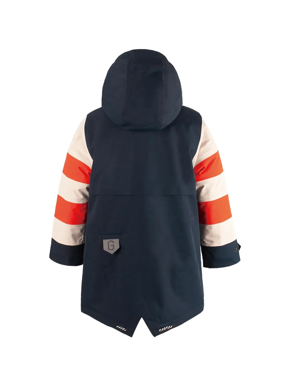  Gosoaky Striped Fox Hooded Jacket - Blue 