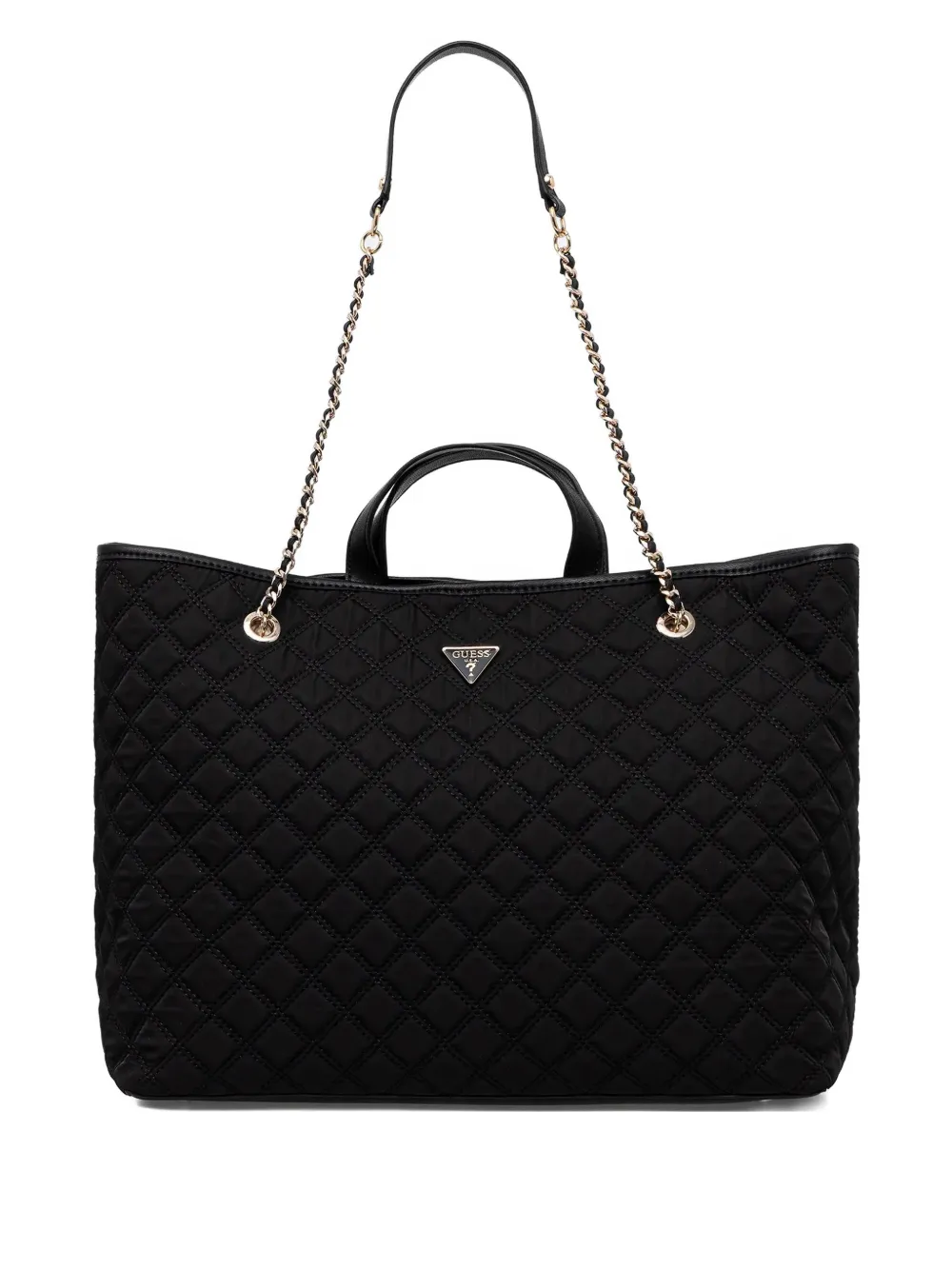 GUESS USA quilted chain tote bag - Nero