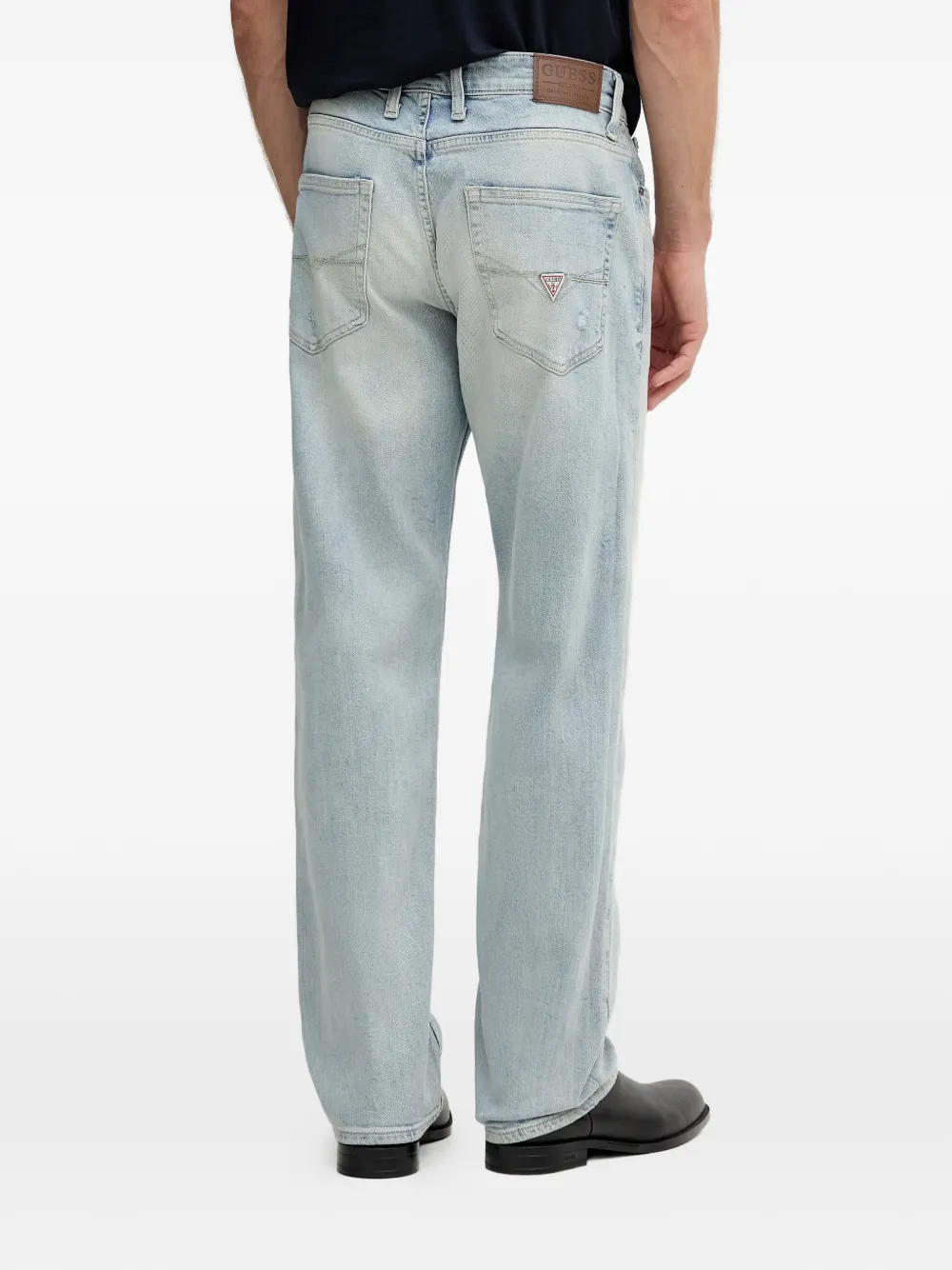 GUESS USA Mason jeans met logopatch Blauw