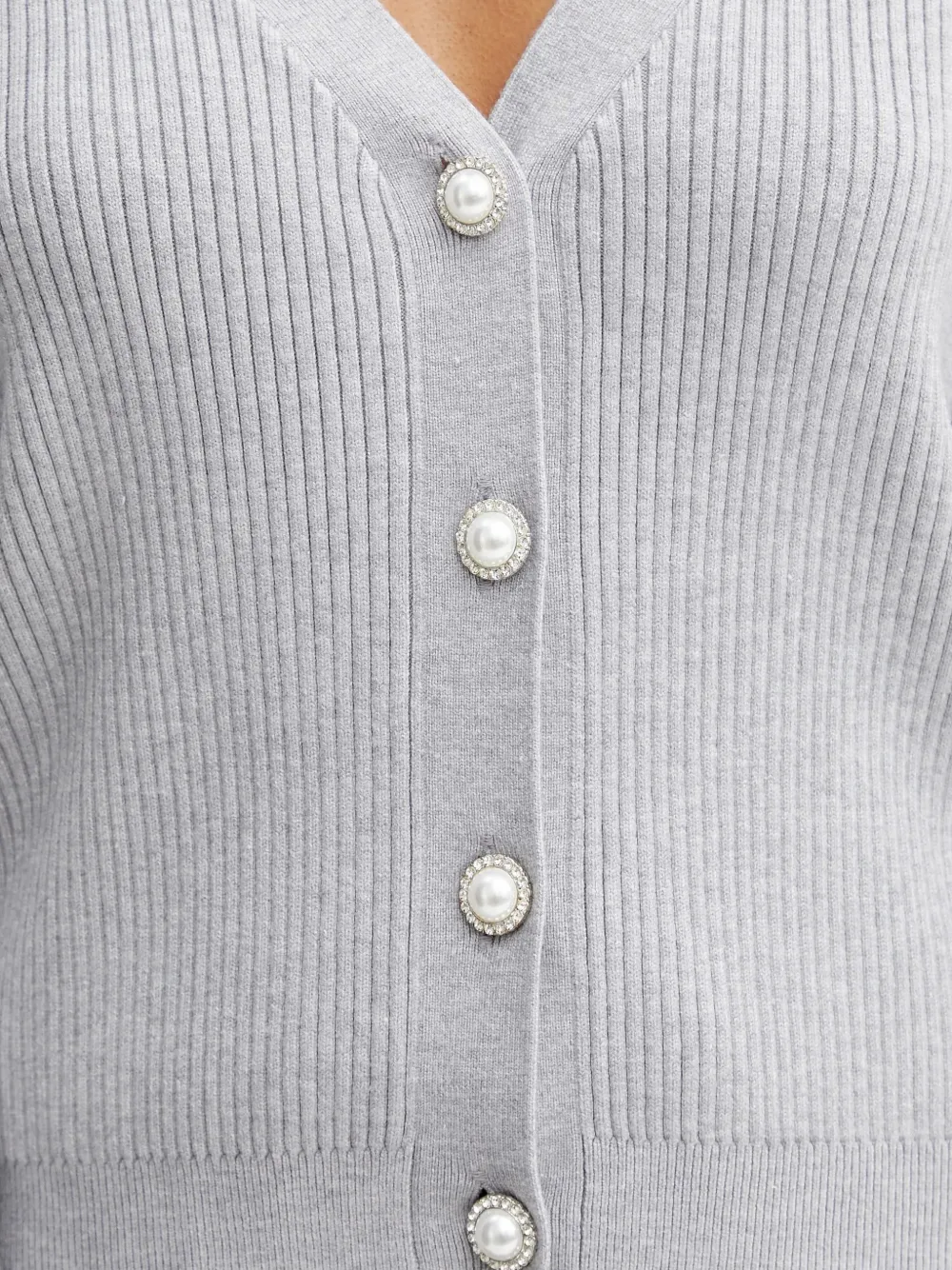 Guess Usa Button-fastening Cardigan In Gray