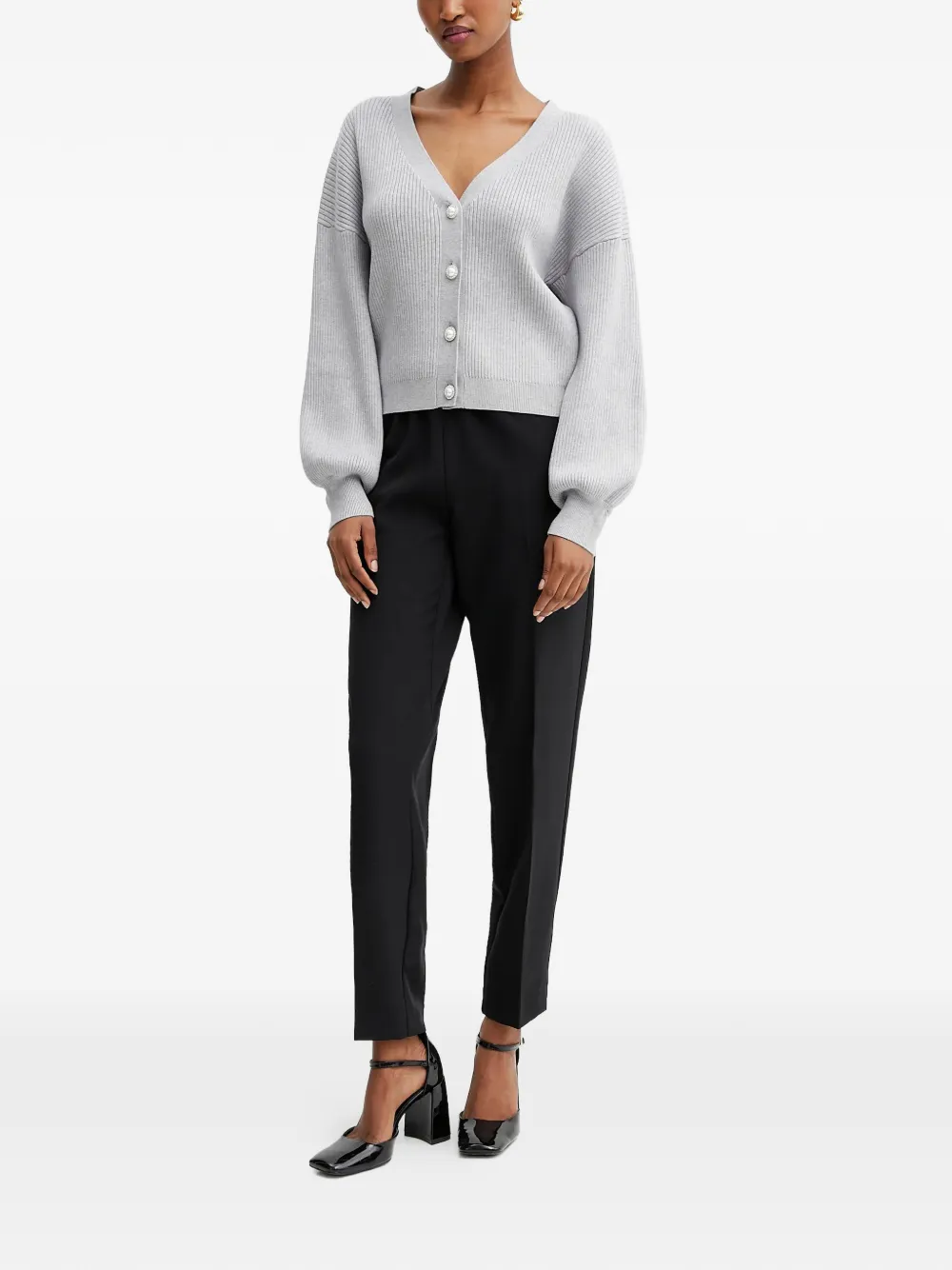 Guess Usa Button-fastening Cardigan In Gray