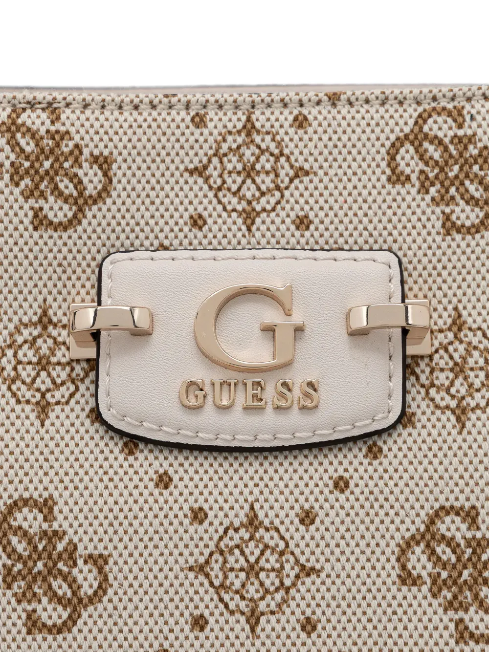 Guess Usa Monogram-pattern Bag In Neutral