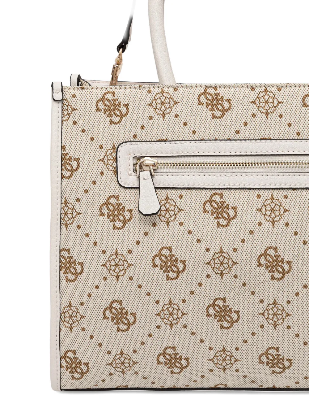 Guess Usa Monogram-pattern Bag In Neutral