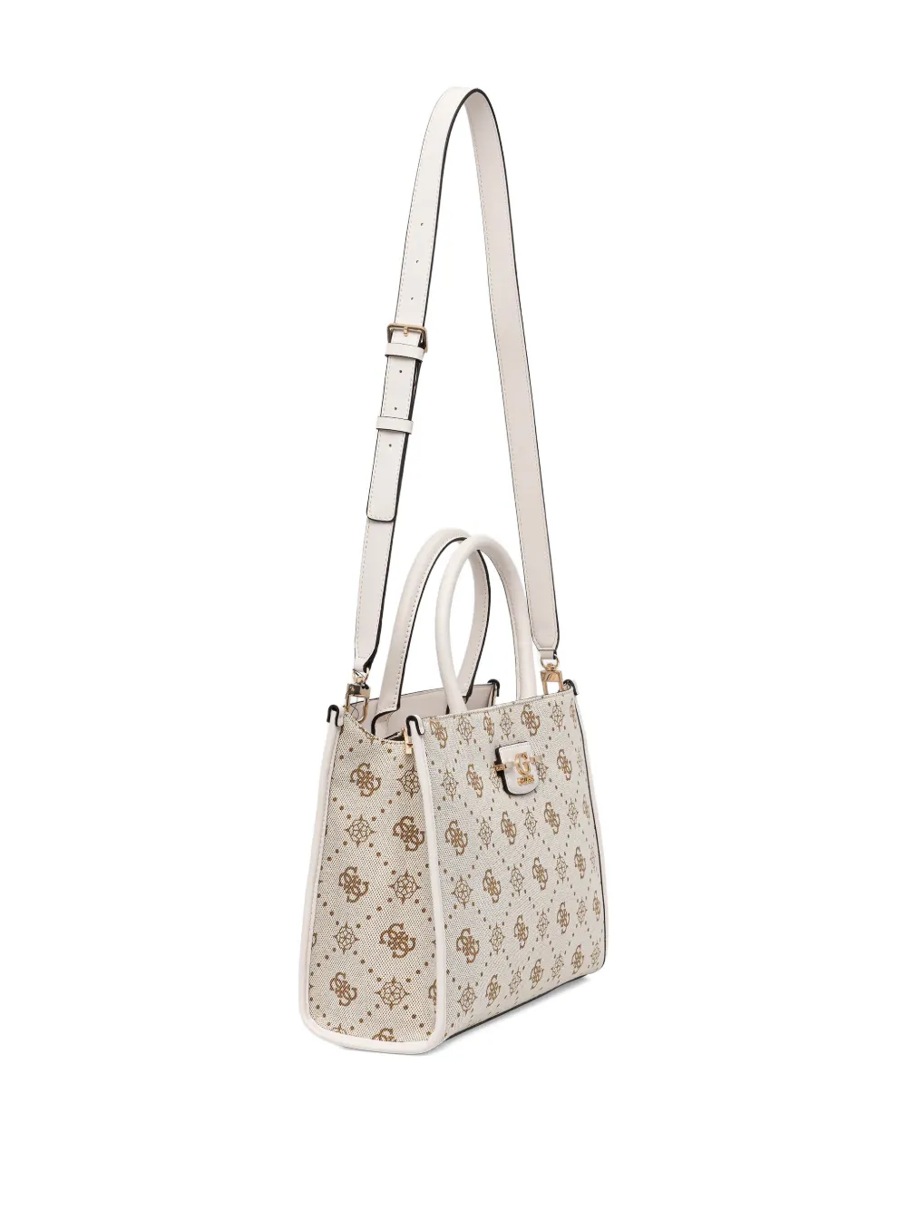 Guess Usa Monogram-pattern Bag In Neutral