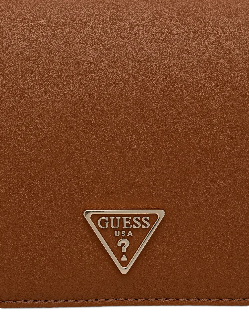 Guess Usa Talent Logo Shoulder Bag In Brown