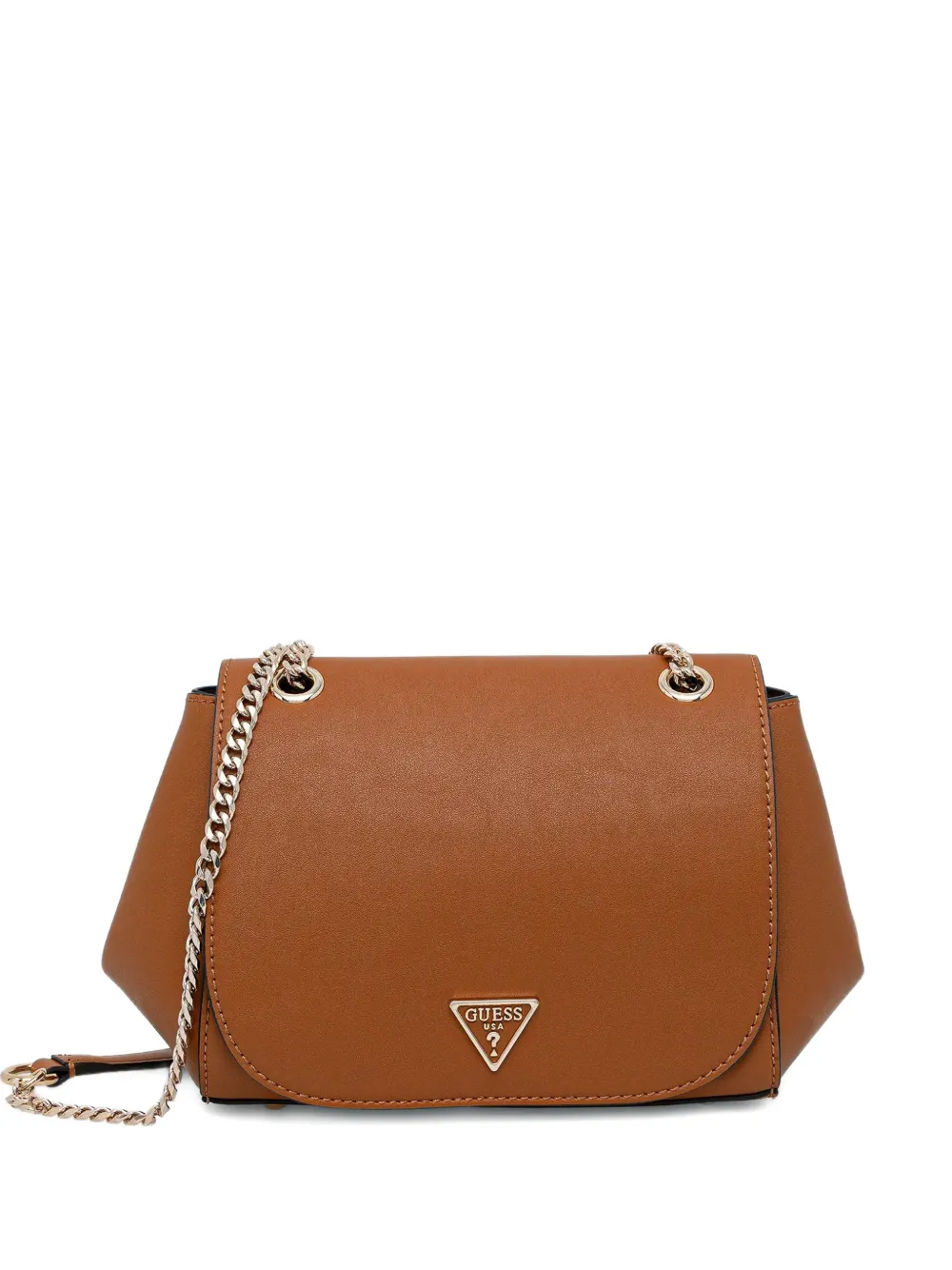 Guess Usa Talent Logo Shoulder Bag In Brown