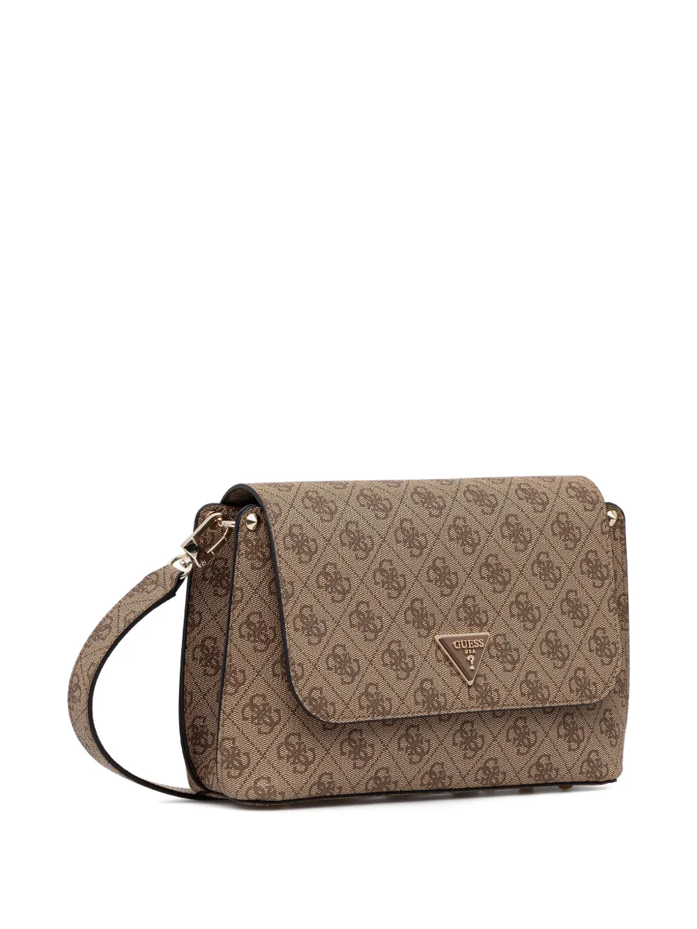 GUESS USA Meridian crossbodytas met logoplakkaat Beige