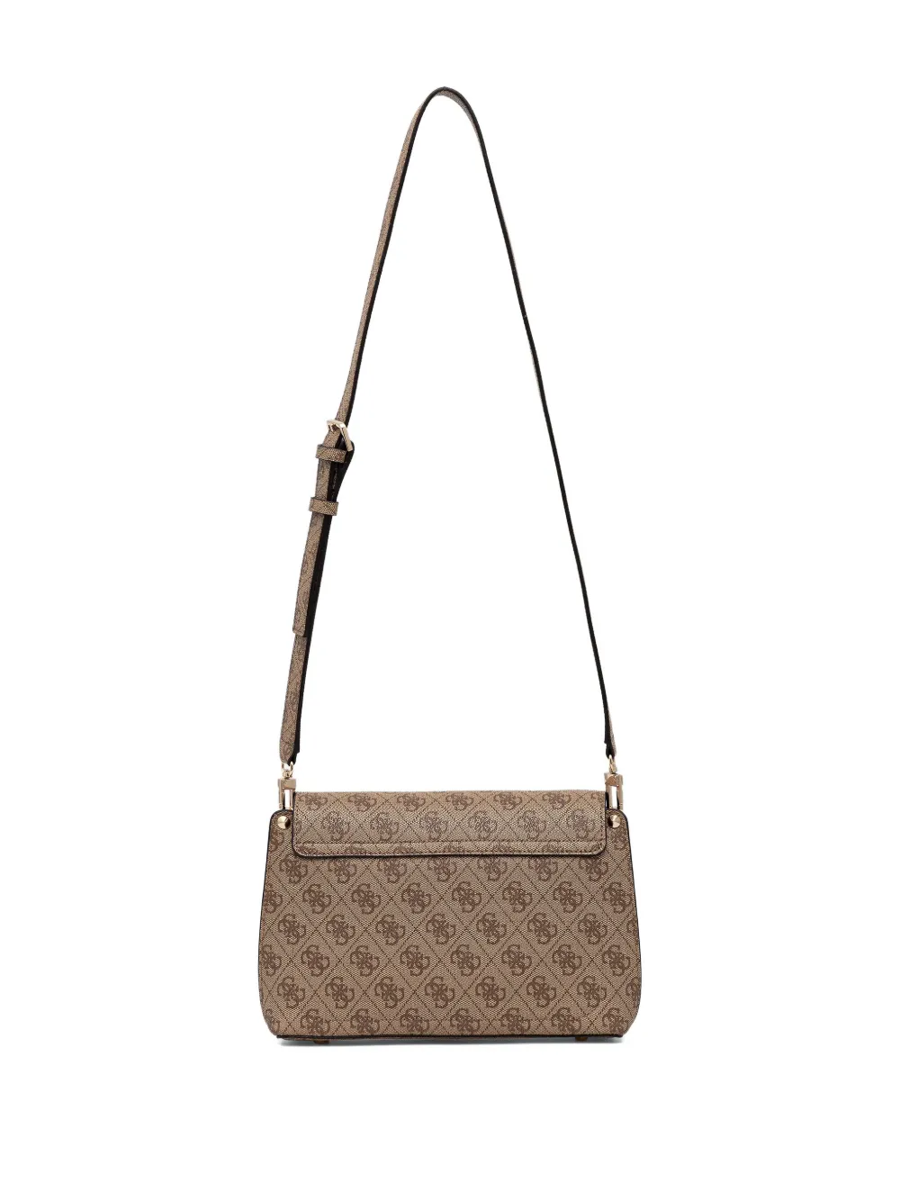 GUESS USA Meridian crossbodytas met logoplakkaat Beige