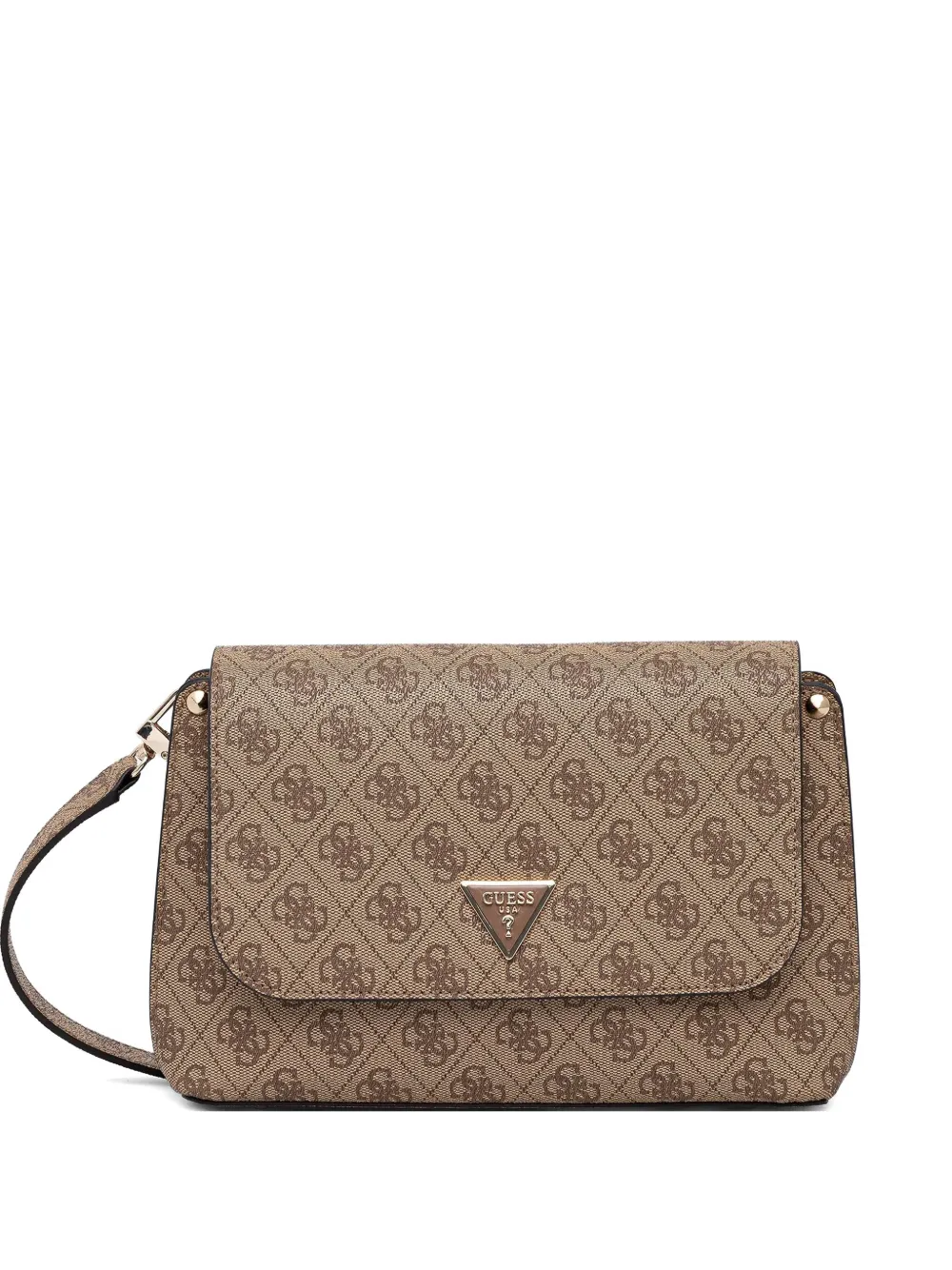 GUESS USA Meridian logo-plaque cross body bag - Toni neutri