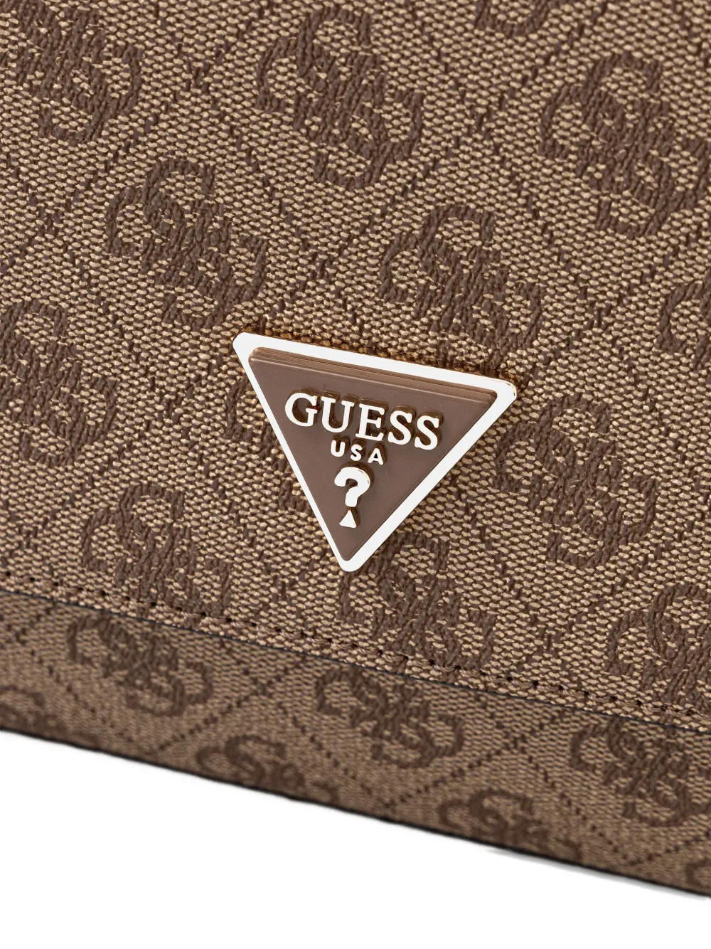 GUESS USA Meridian crossbodytas met logoplakkaat Beige