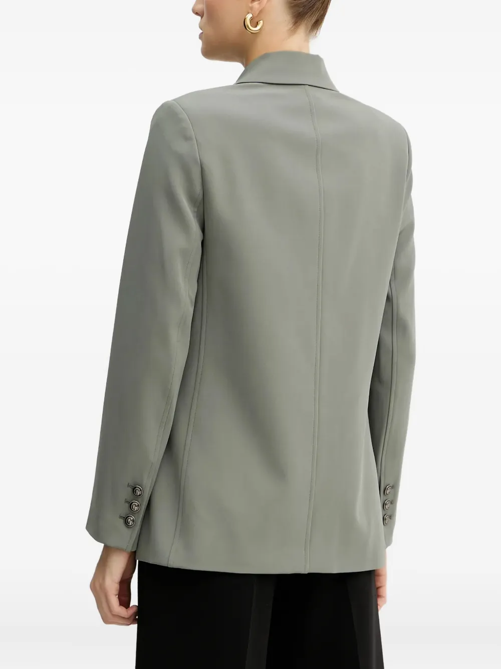 Guess Usa Fiona Double-breasted Blazer In Gray