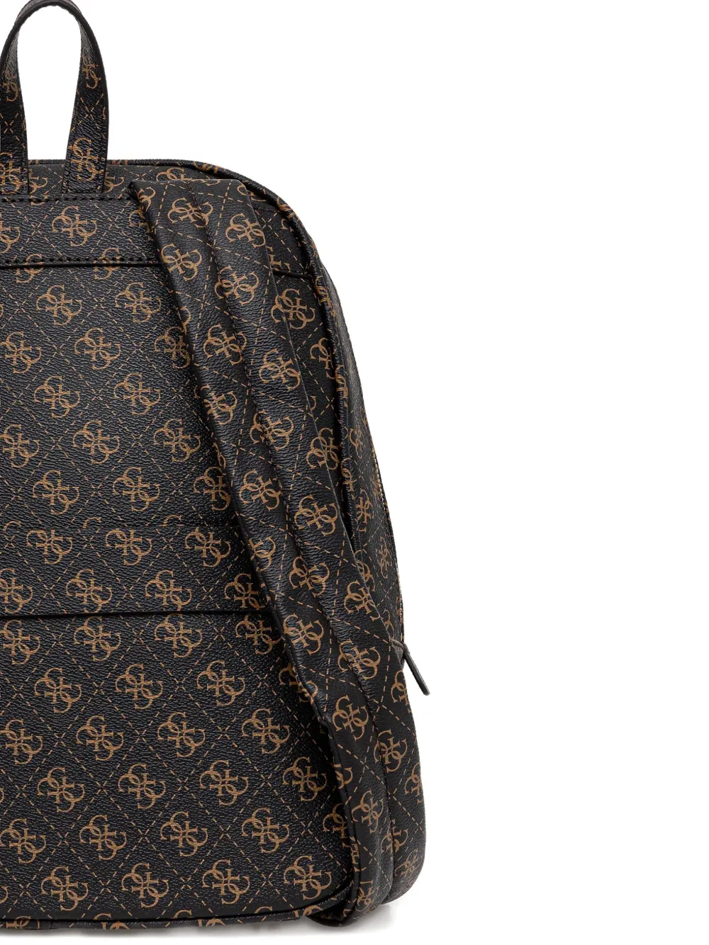 GUESS USA Rugzak met monogram-patroon en ritszak Bruin