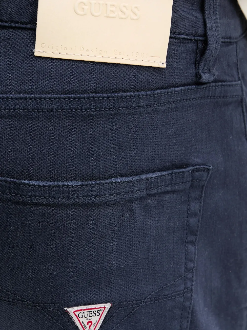 GUESS USA Jeans met logoplakkaat Blauw
