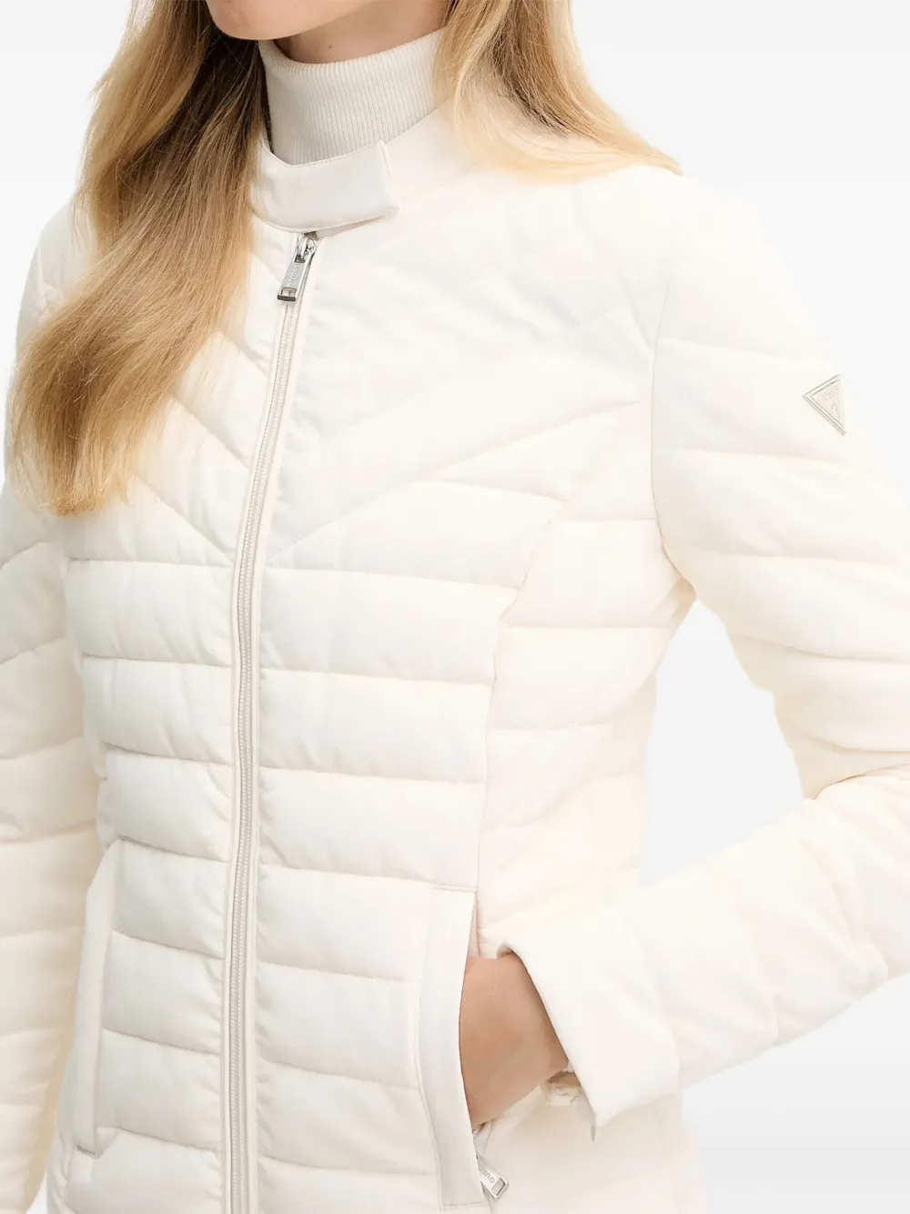 GUESS USA Gewatteerd jack met rits Beige