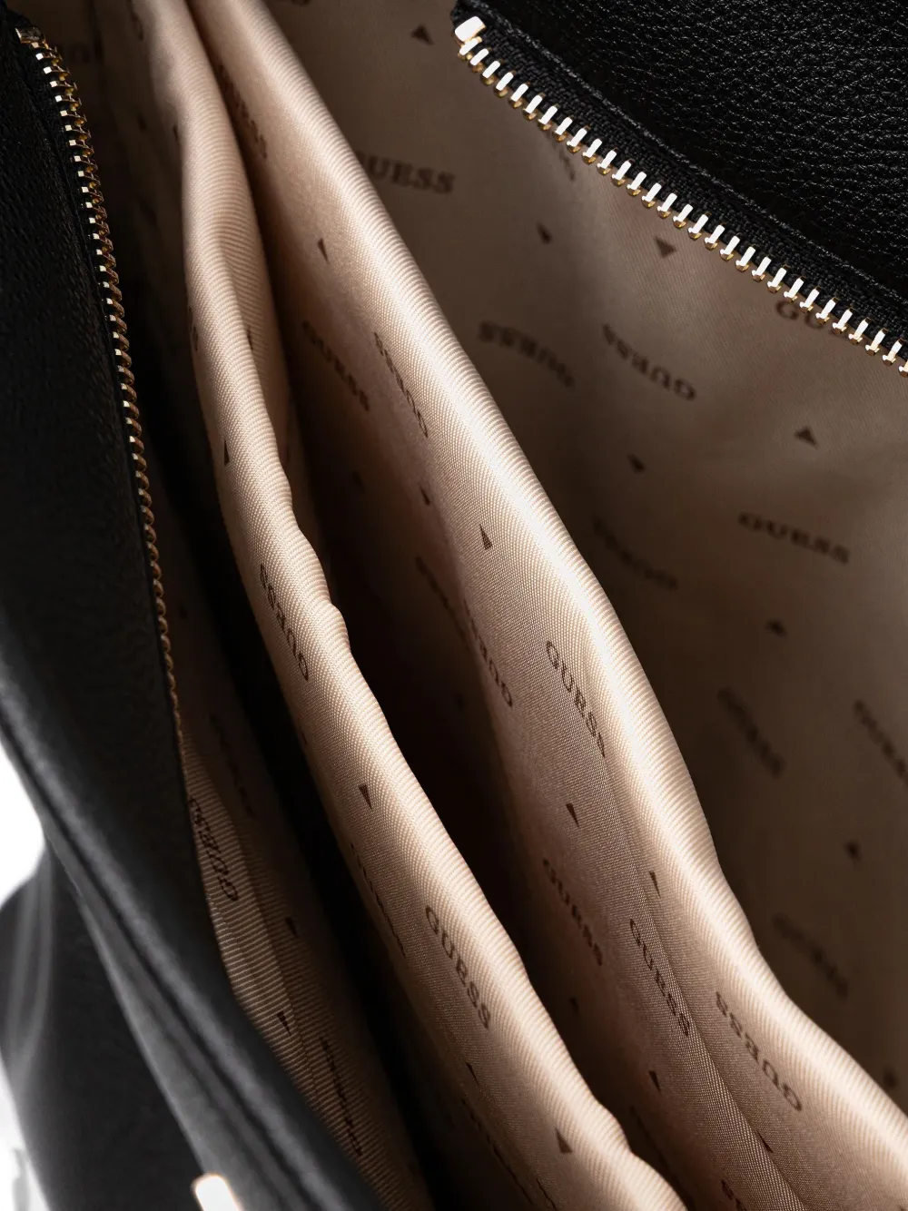 Guess Usa Power Play Ii Charm-detail Tote Bag In Black