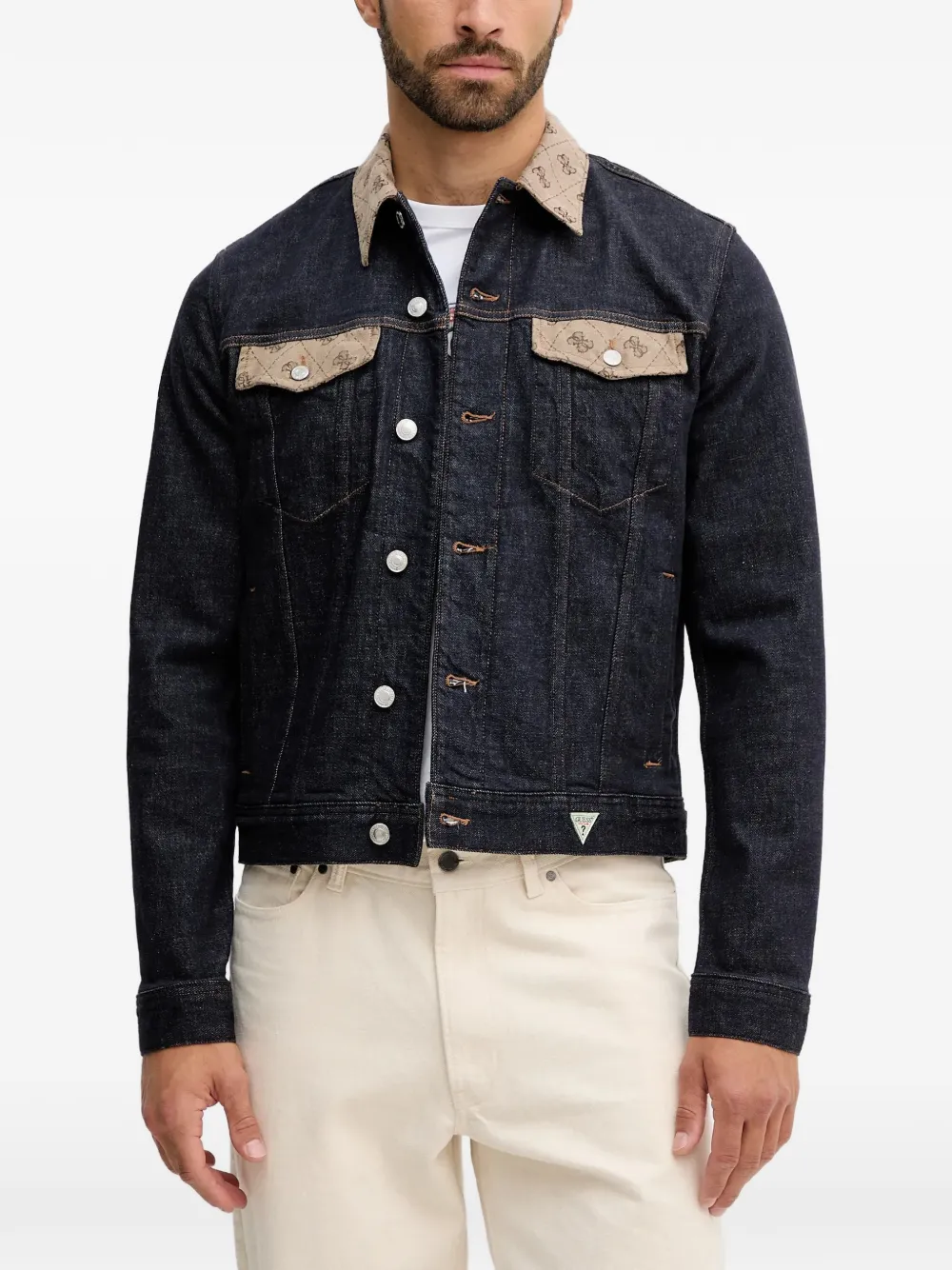 GUESS USA logo-patch denim jacket | Blue | Image 1