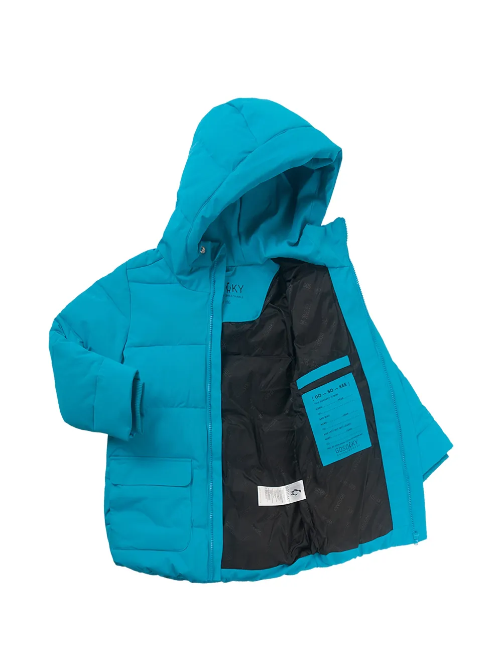 Gosoaky Jack met capuchon en zak Blauw