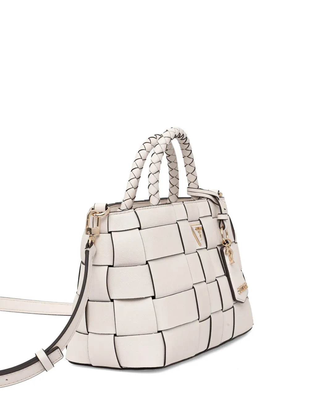 GUESS USA braided-handle tote bag - Beige