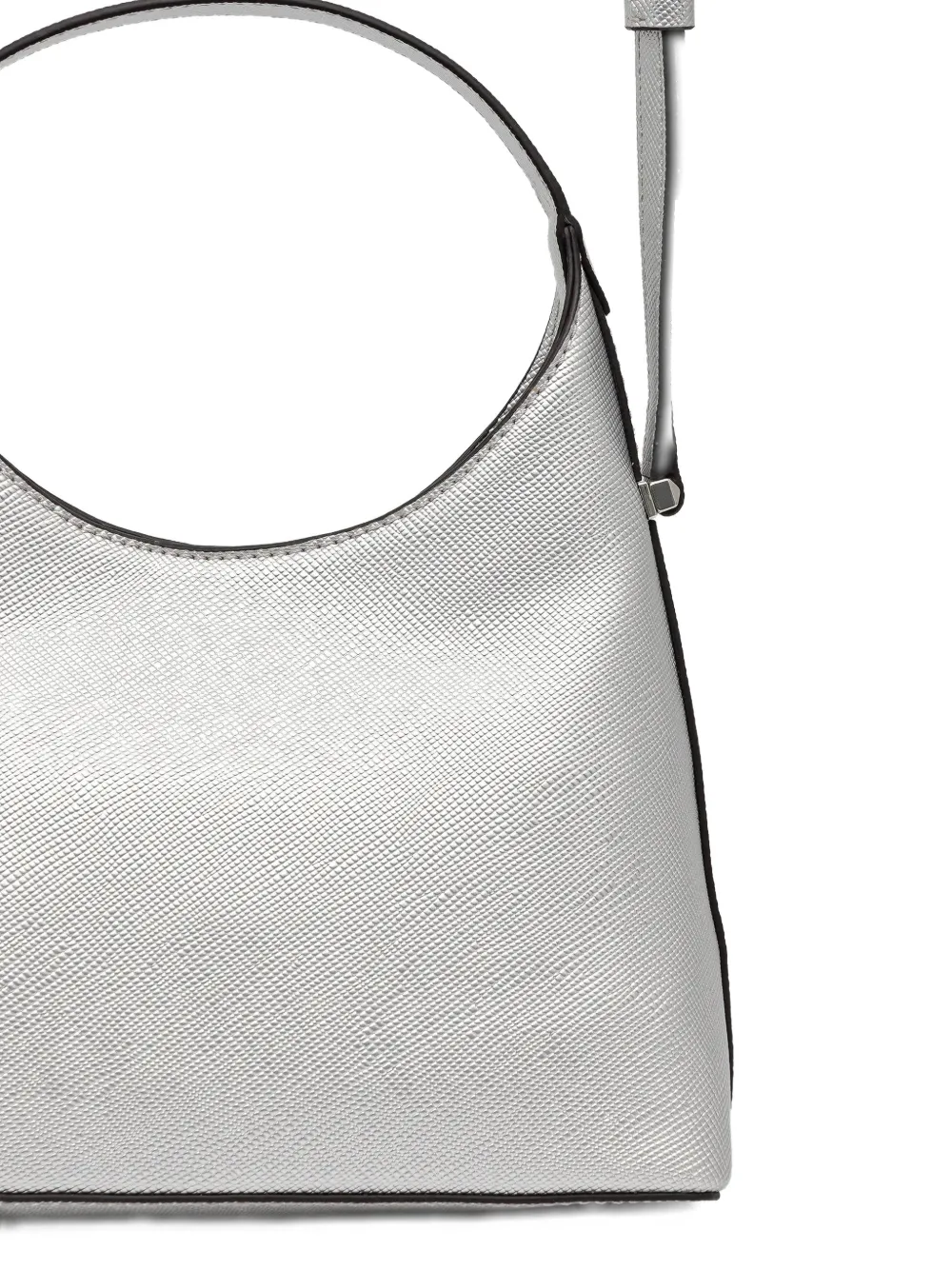 Guess Usa Mini Rosalba Logo-plaque Tote Bag In Silver