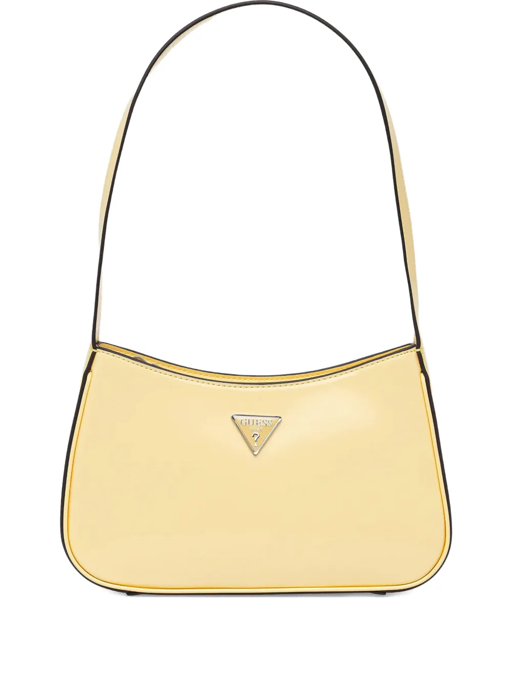 Guess Usa Arnela Triangle-logo Shoulder Bag In Yellow