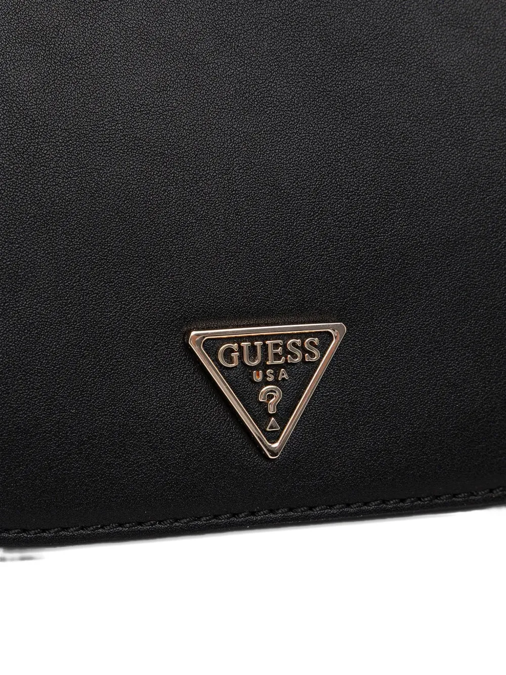 Guess Usa Chain-strap Logo-plaque Shoulder Bag In Black