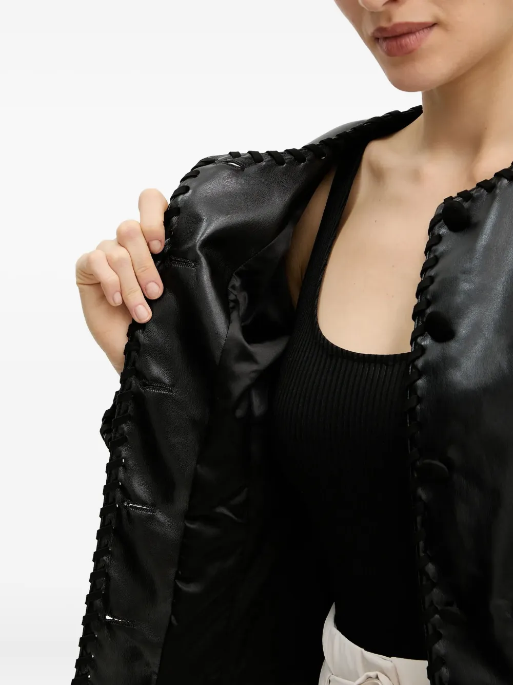 Guess Usa Button Jacket In Black