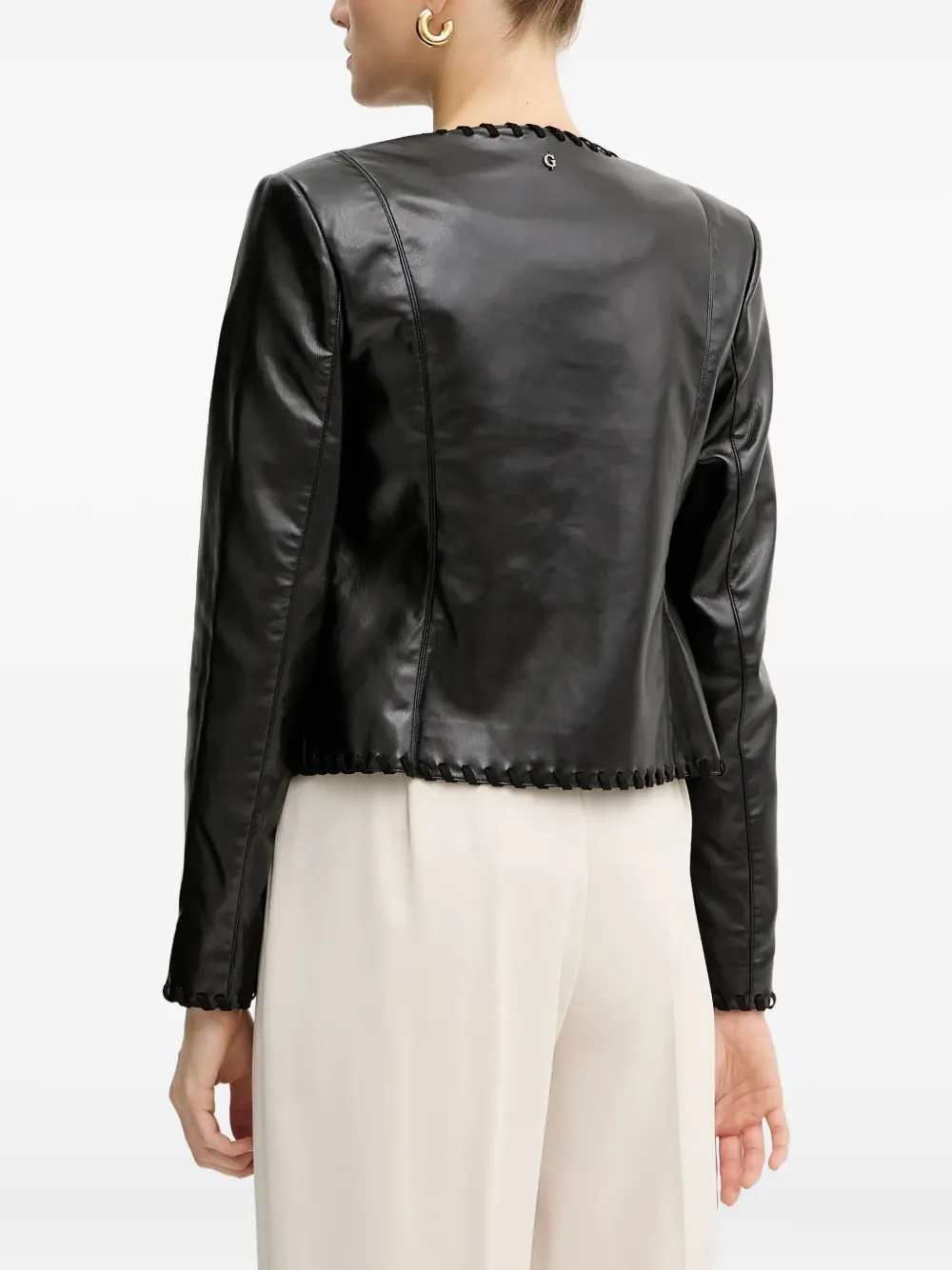Guess Usa Button Jacket In Black