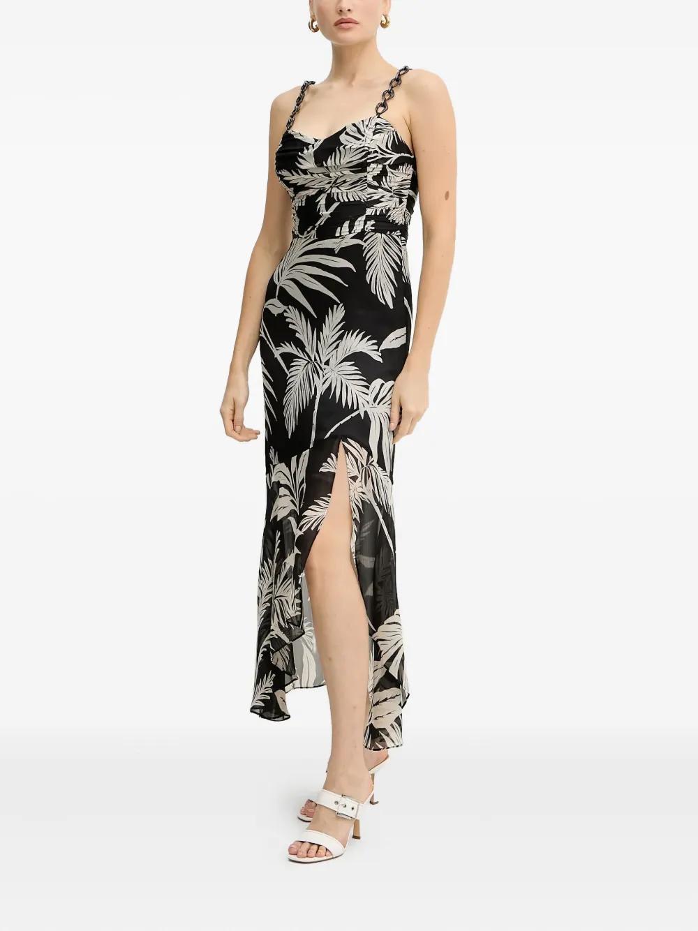 GUESS USA chain-strap floral-pattern midi dress | Cocktail & Party Dresses | Image 2