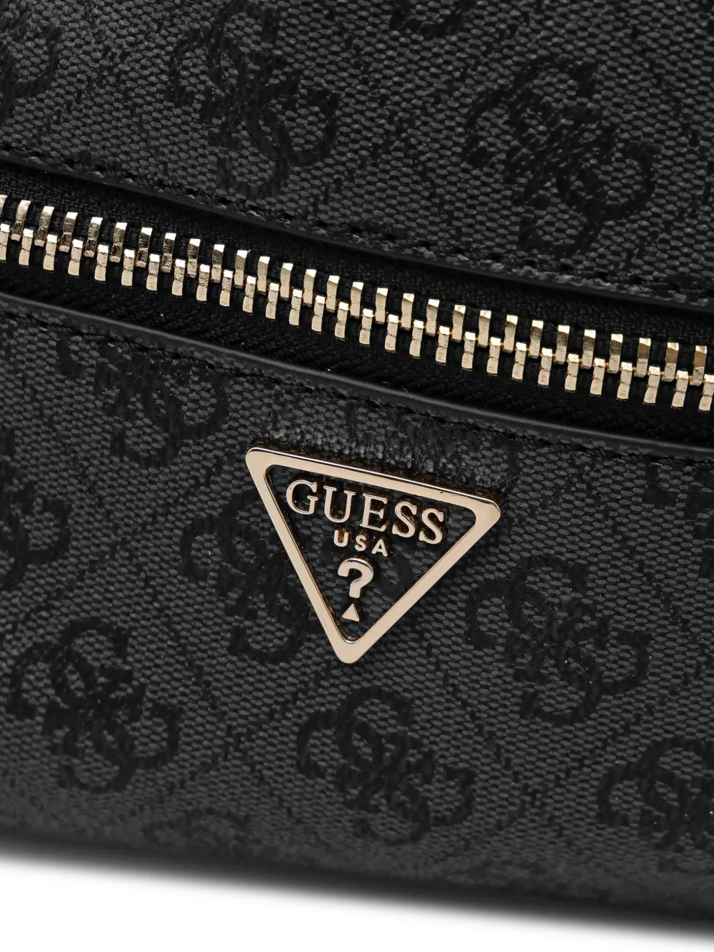 GUESS USA Rugzak met monogram-patroon en ritszak Zwart