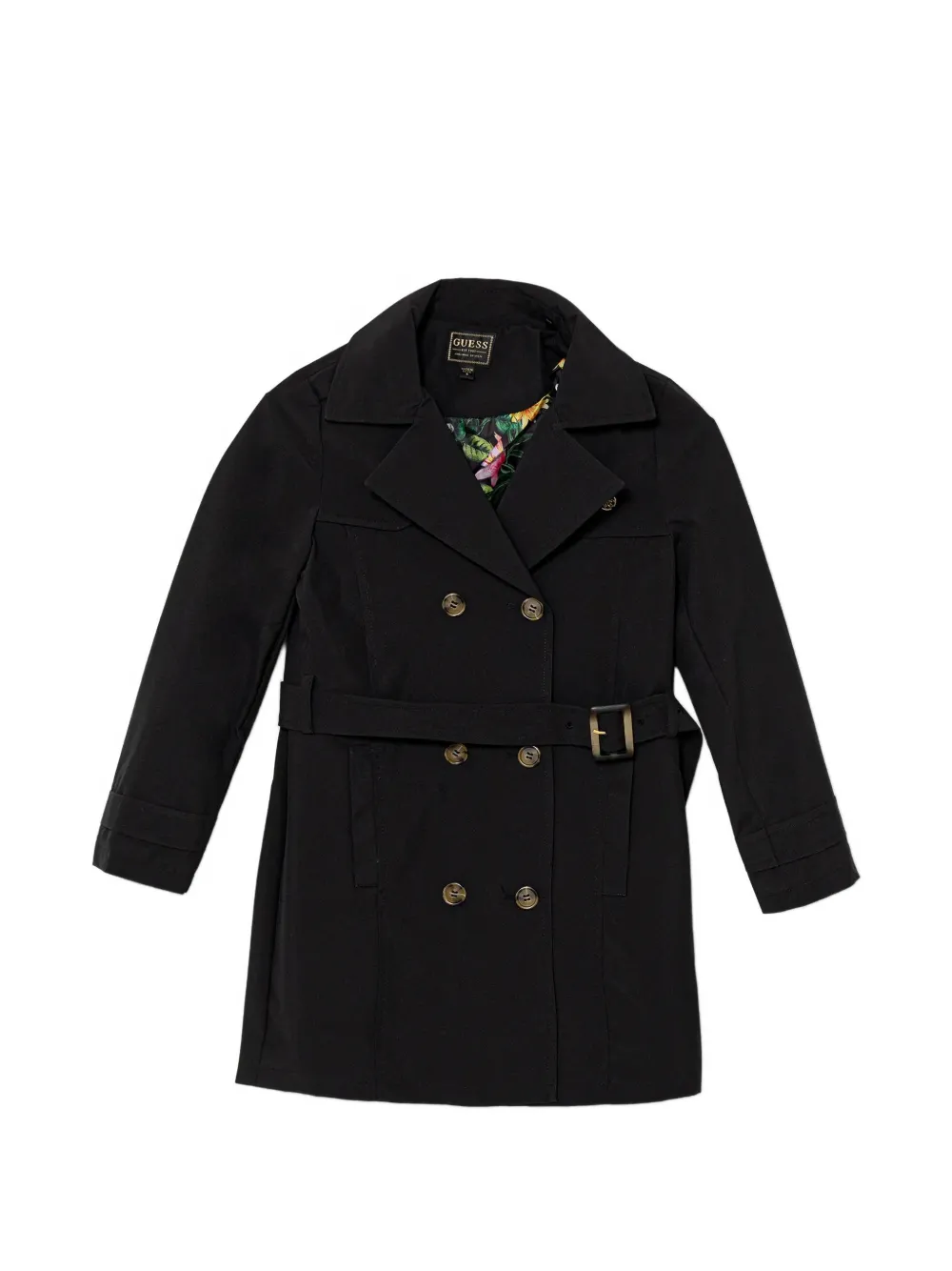 GUESS USA double-breasted belted coat - Black