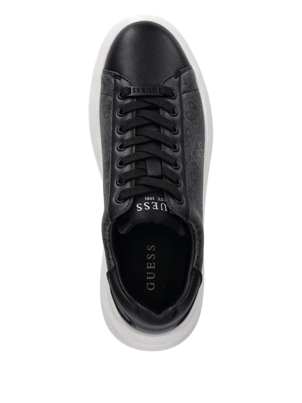 GUESS USA 45 mm Elba sneakers met 4G-logo Zwart