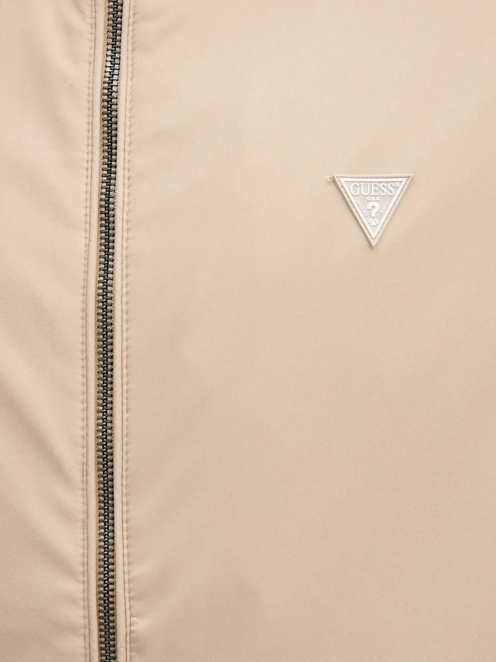 GUESS USA Jack met capuchon en logopatch Beige
