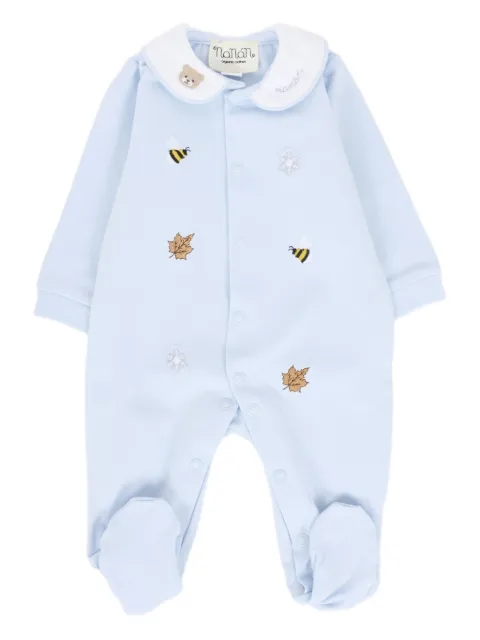 NANAN peter pan collar embroidered pajamas